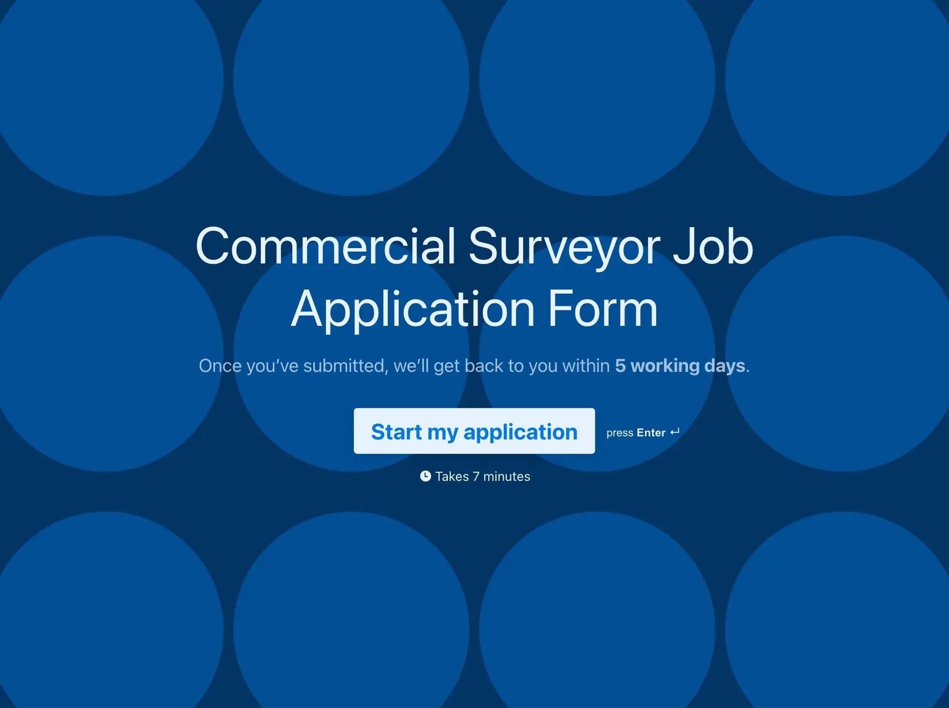Commercial Surveyor Job Application Form Template Hero