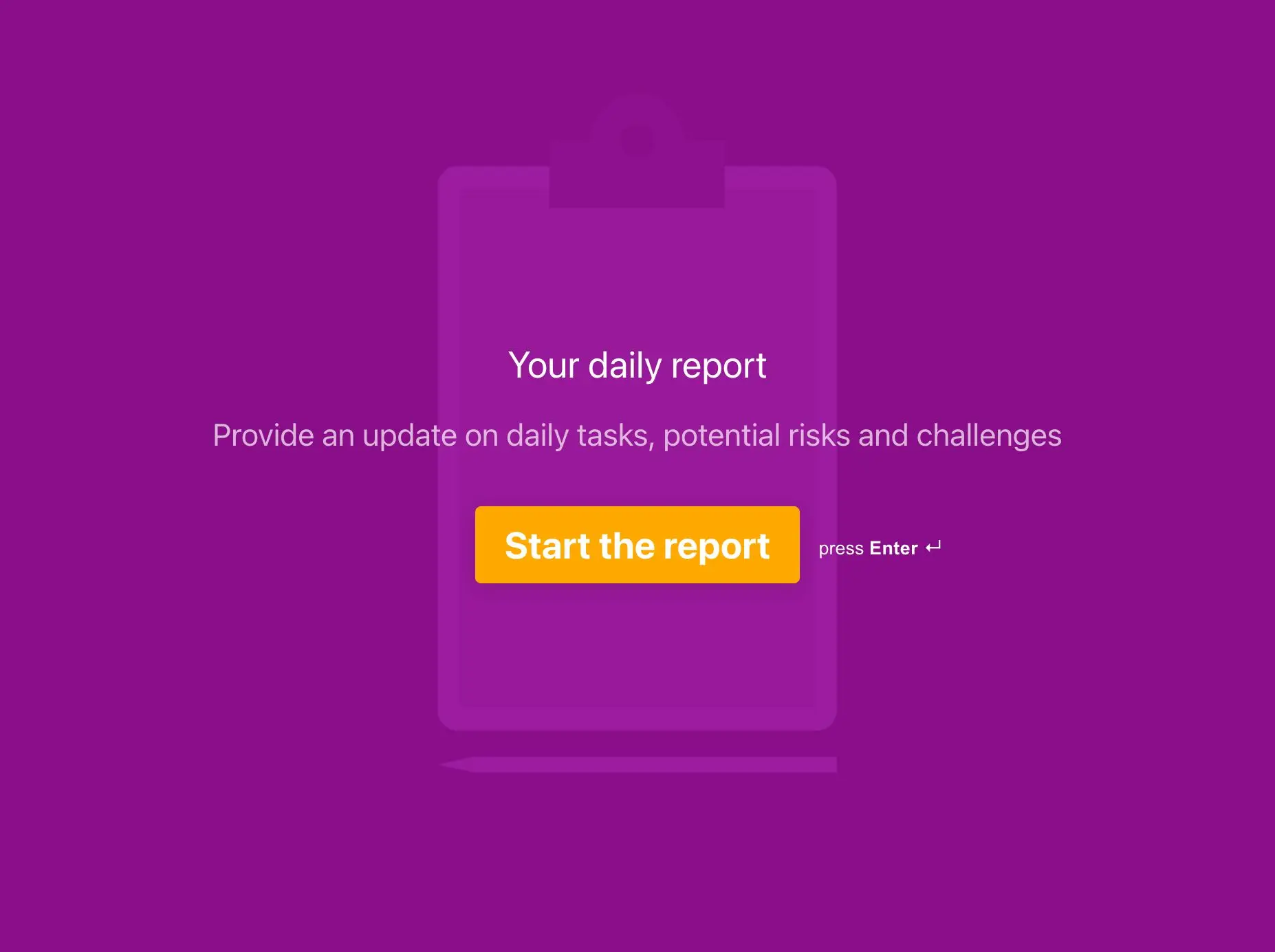 Daily Report Form Template Hero