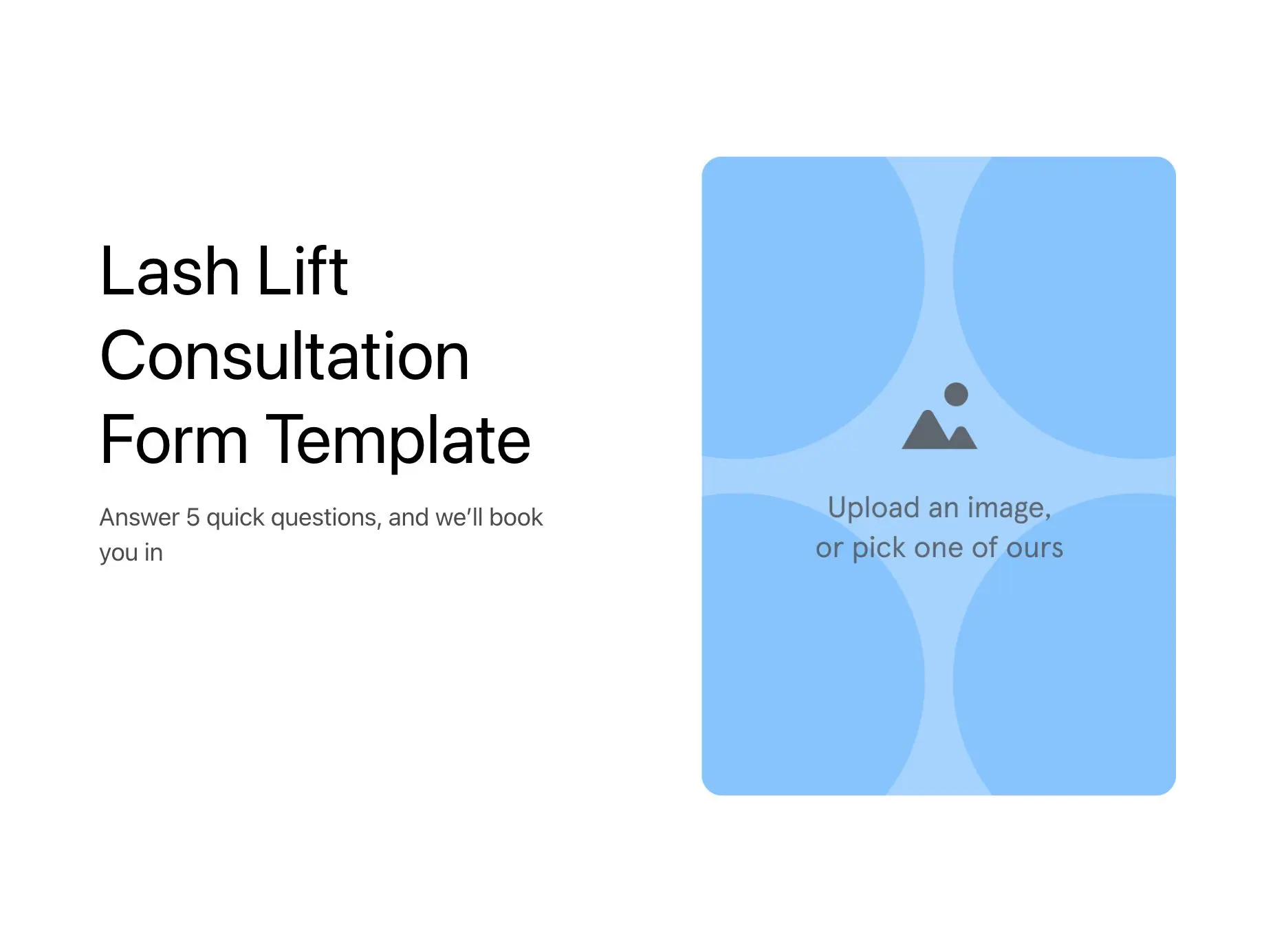 Lash Lift Consultation Form Template Hero