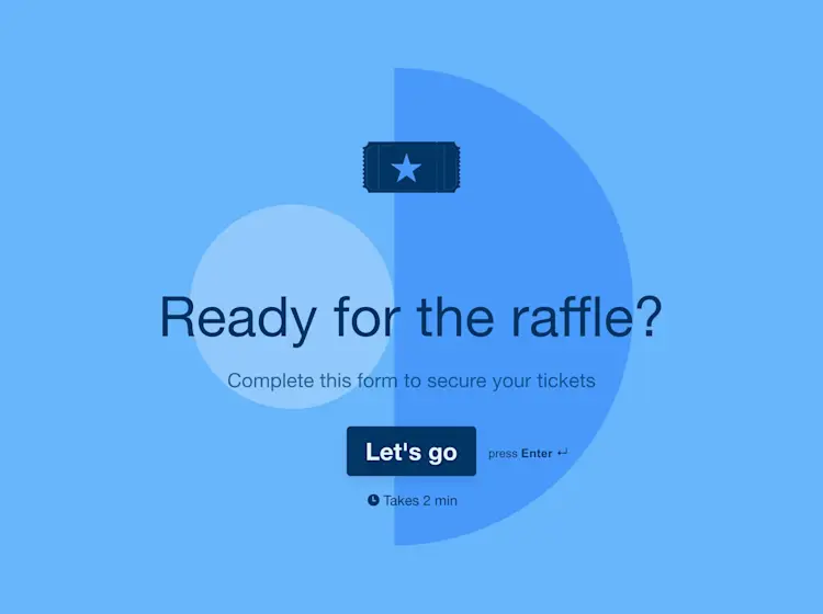 Raffle Ticket Form Template