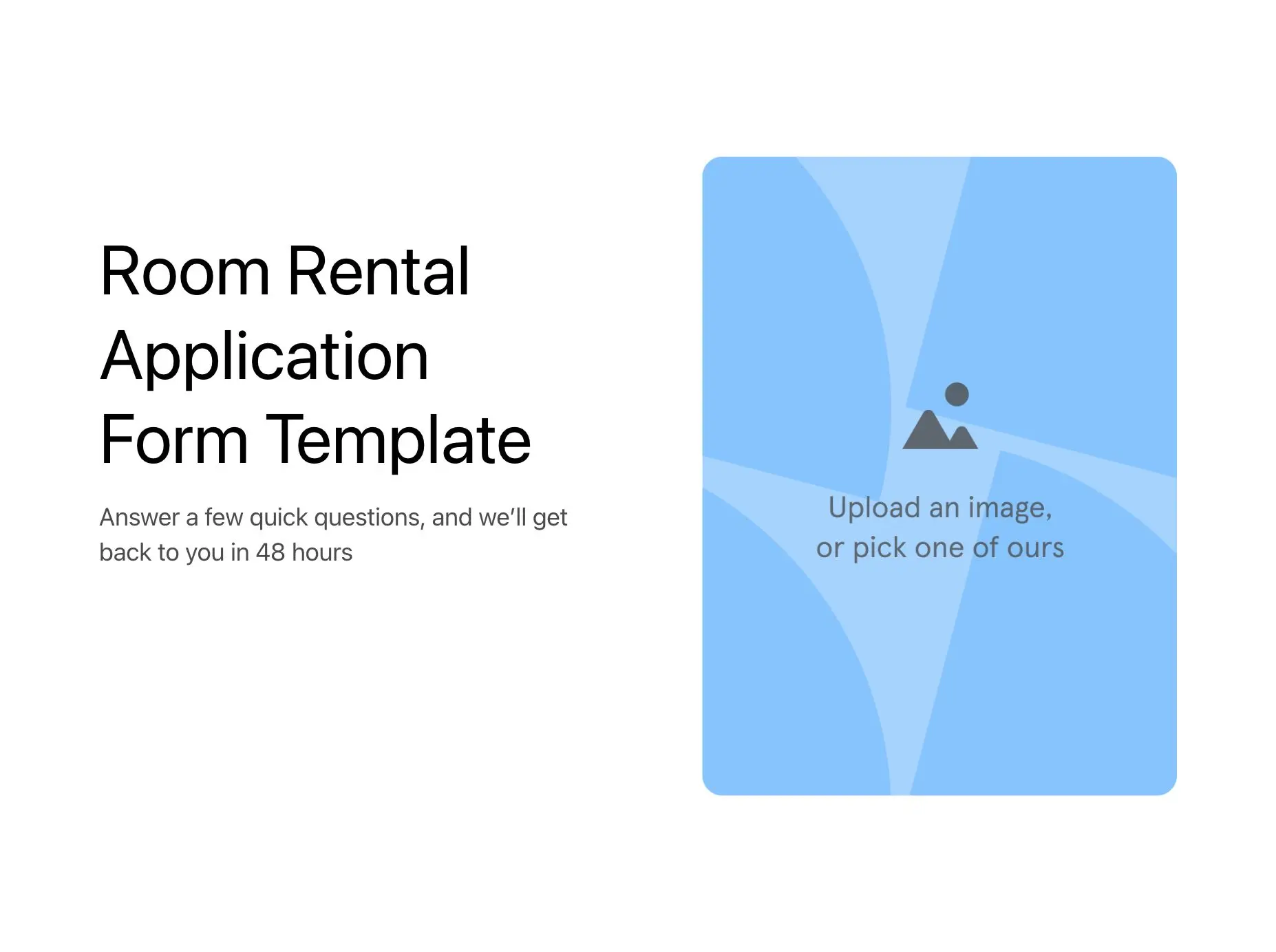 Room Rental Application Form Template Hero