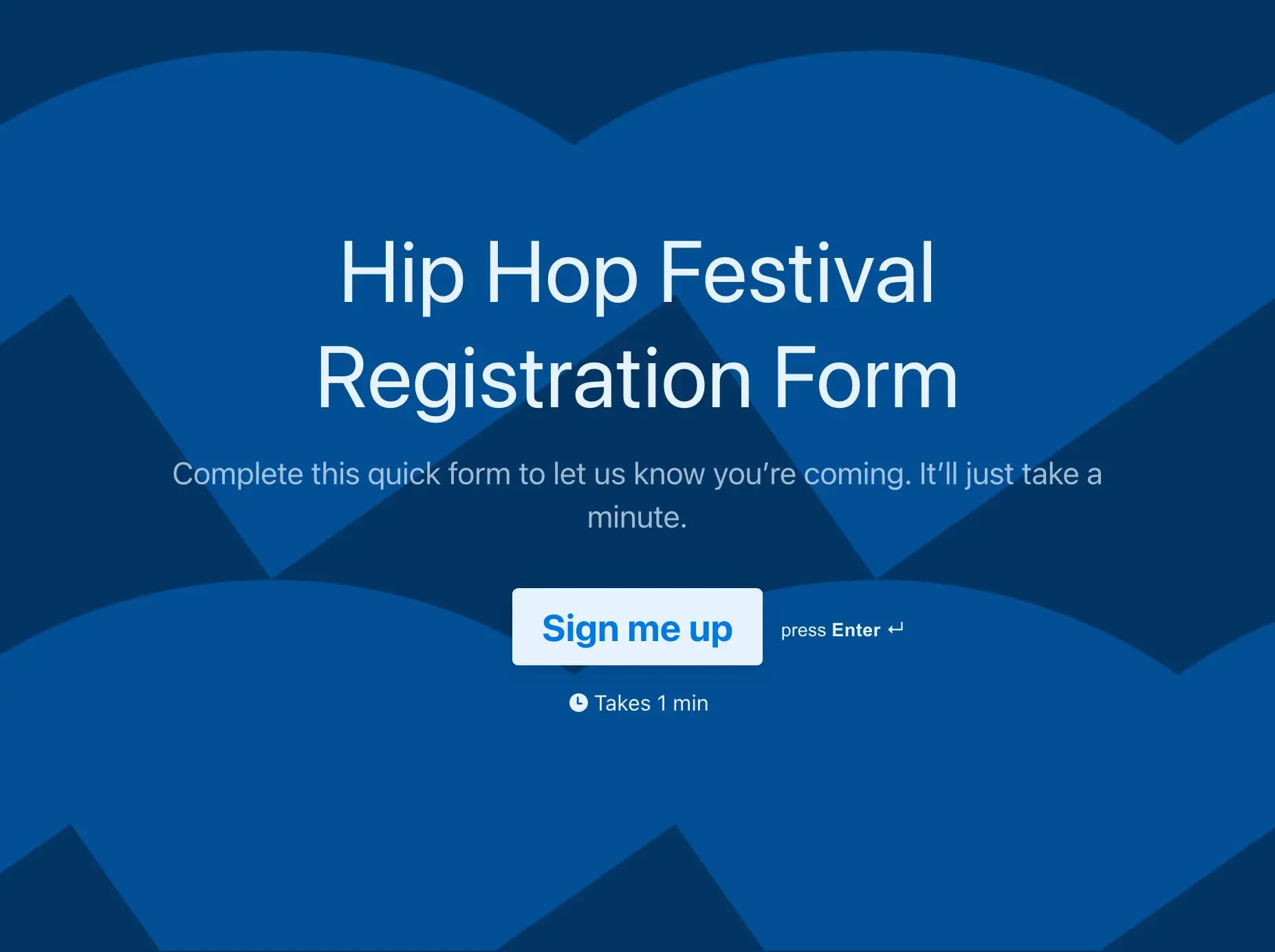 Hip Hop Festival Registration Form Template Hero