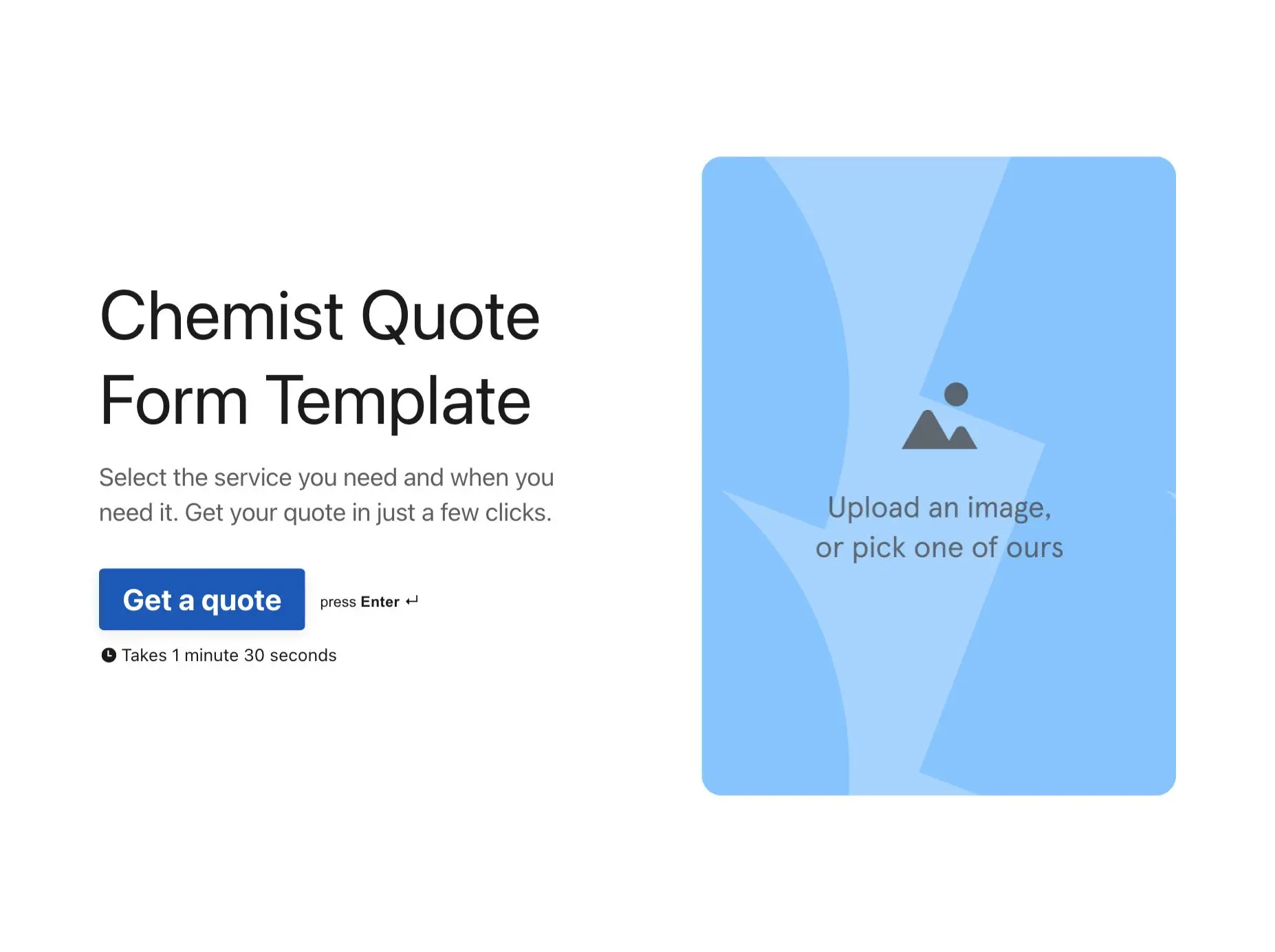 Chemist Quote Form Template Hero