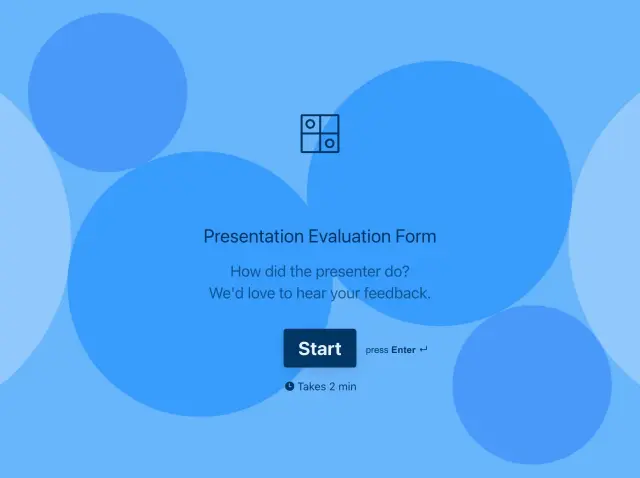 Presentation evaluation form template Hero