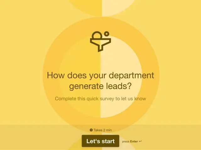 Lead Generation Survey Template