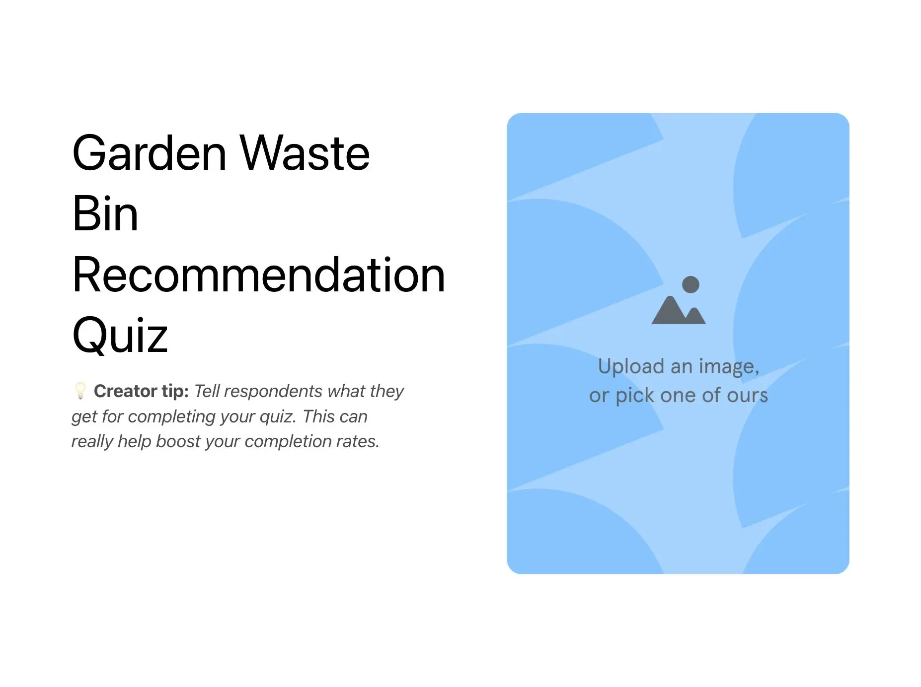 Garden Waste Bin Recommendation Quiz Template Hero