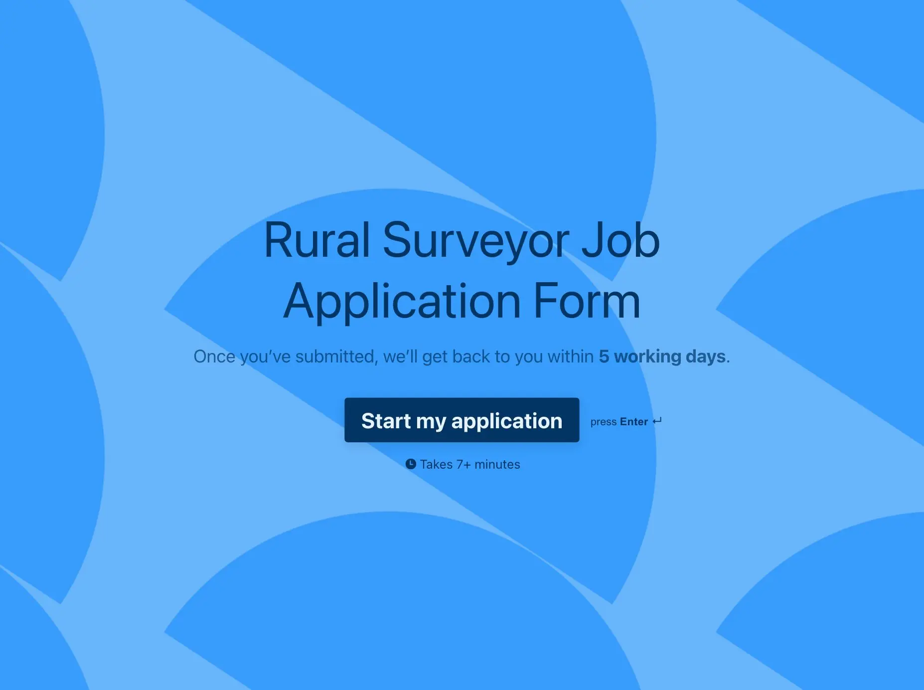 Rural Surveyor Job Application Form Template Hero
