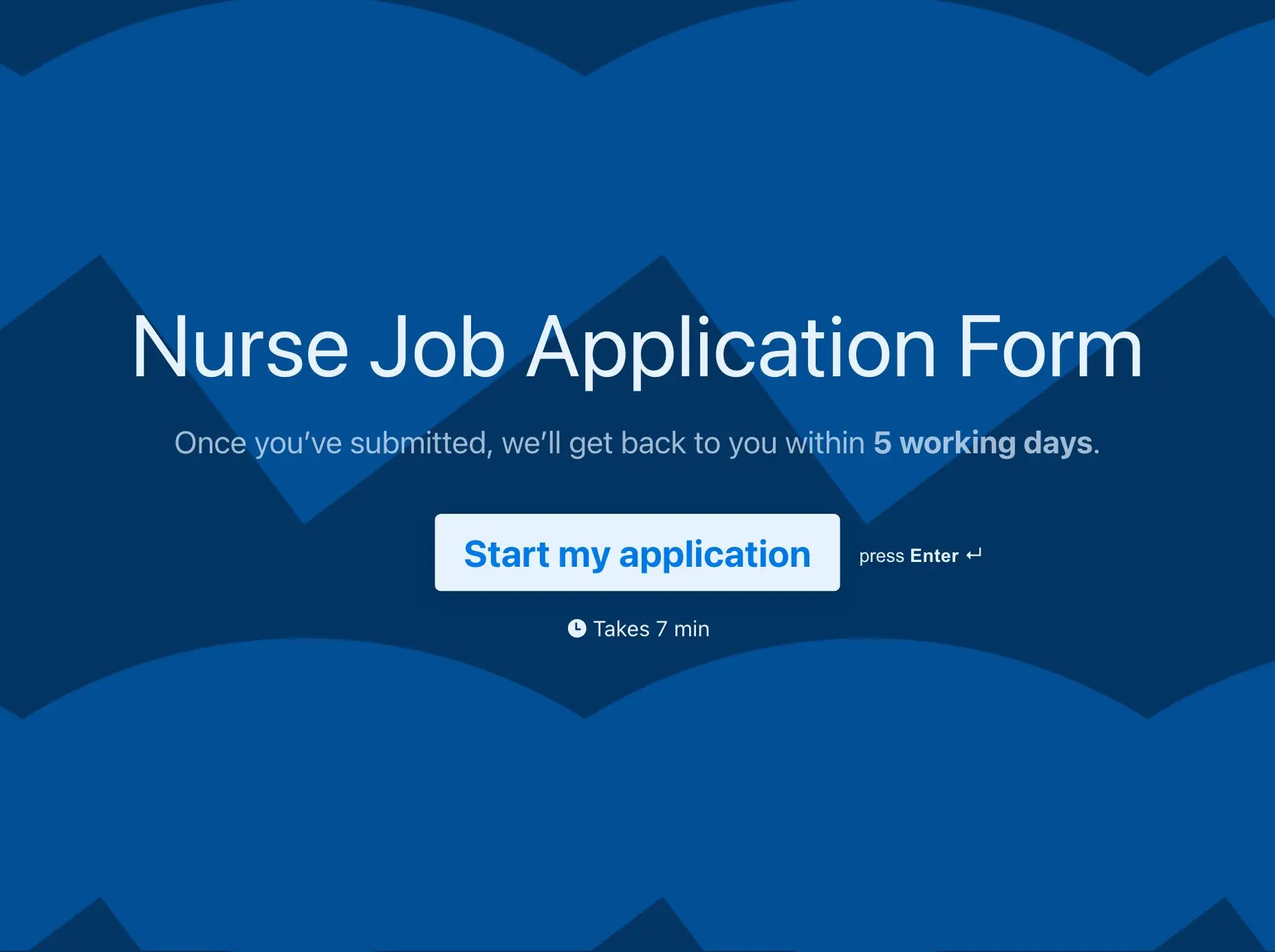 Nurse Job Application Form Template Hero