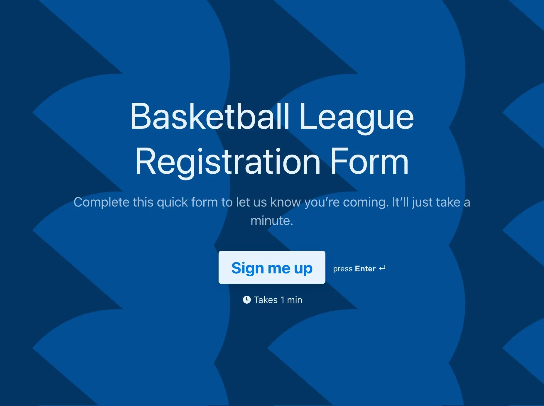 Basketball League Registration Form Template Hero