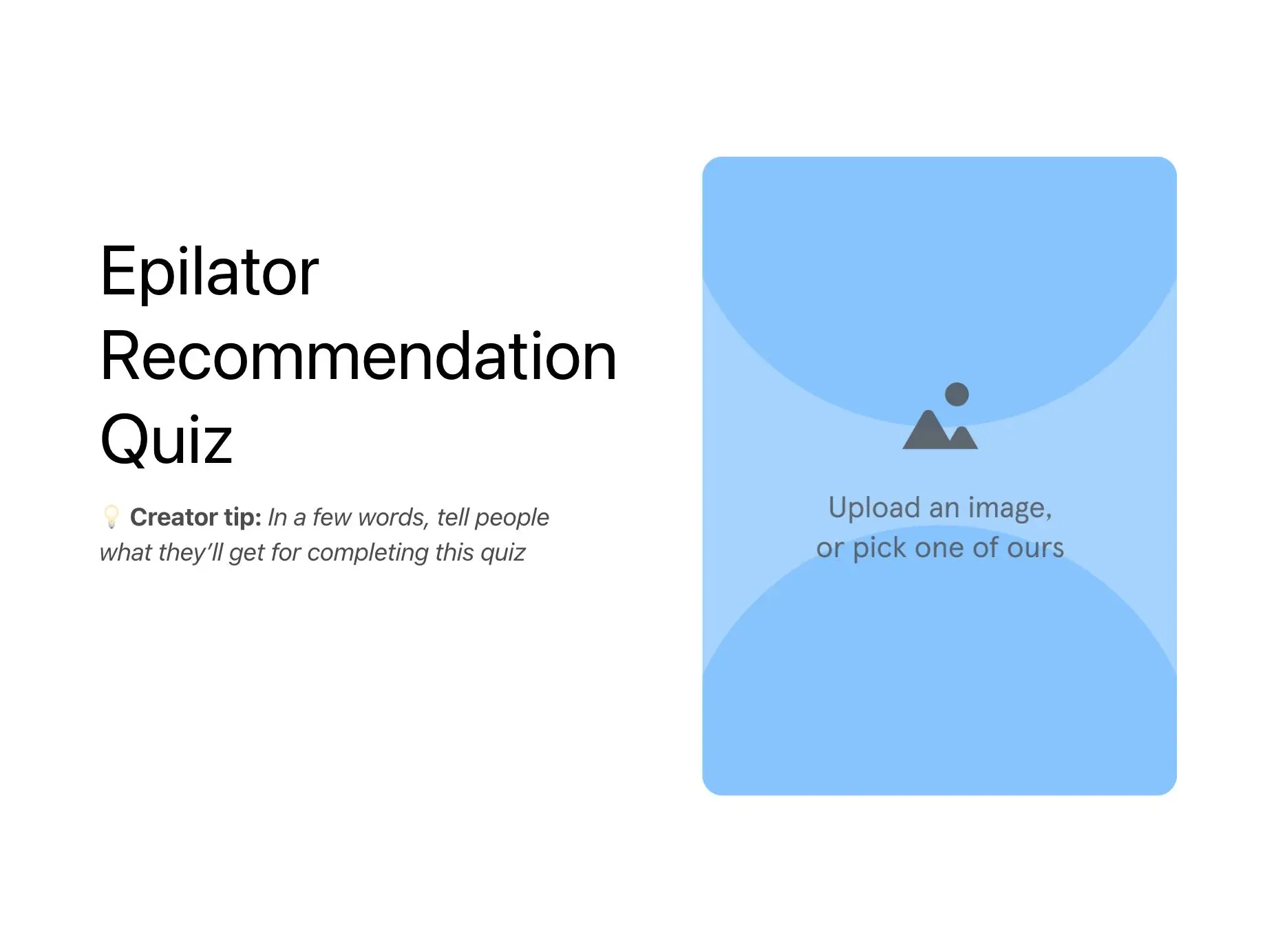Epilator Recommendation Quiz Template Hero