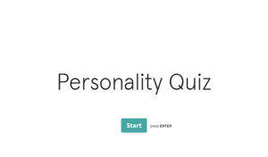 Quick-Start Personailty Quiz Template
