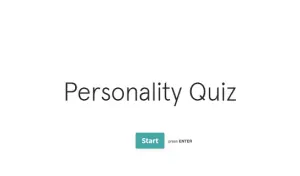 Quick-Start Personality Quiz Template