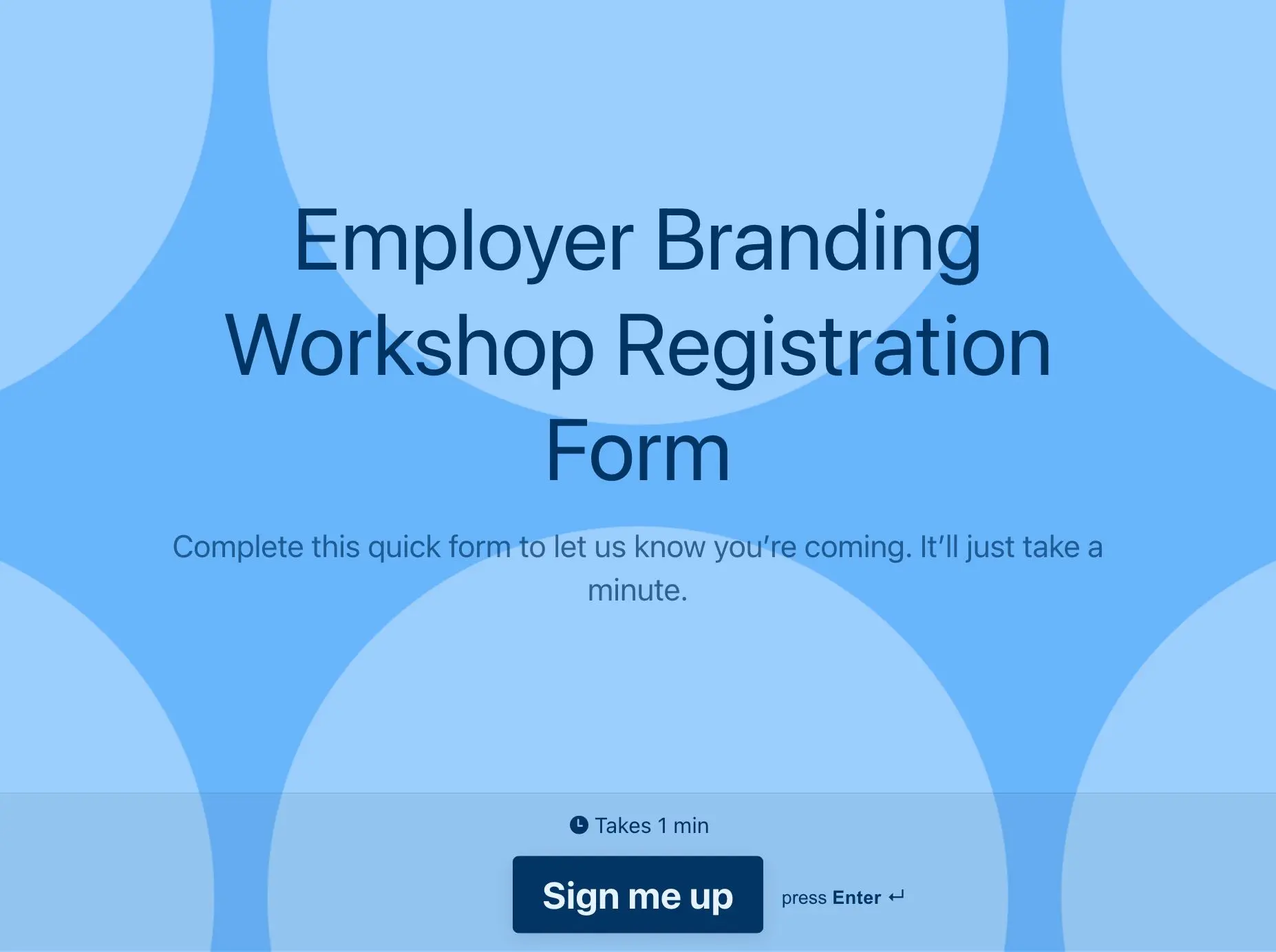 Employer Branding Workshop Registration Form Template Hero