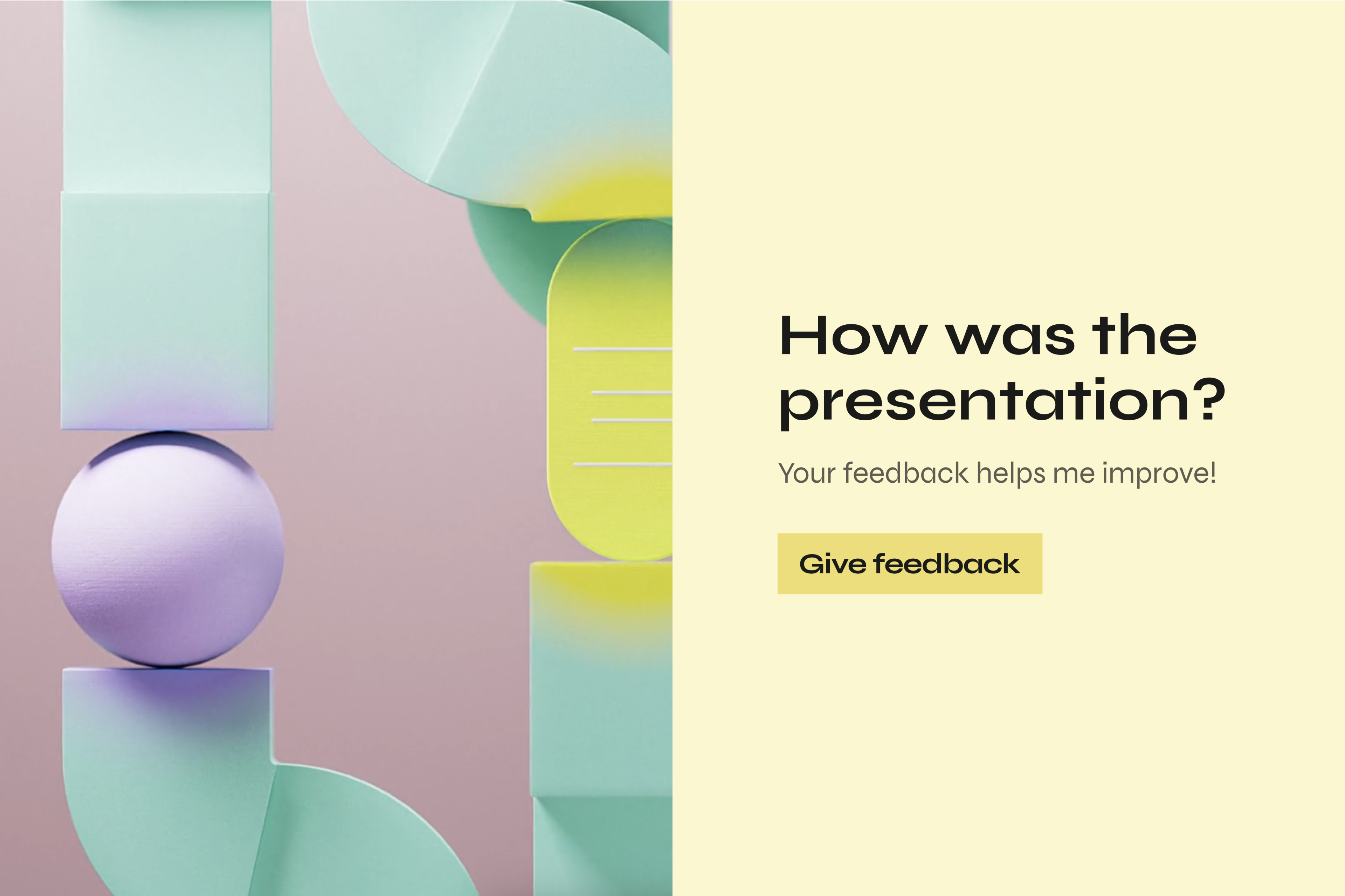Presentation feedback form template Hero