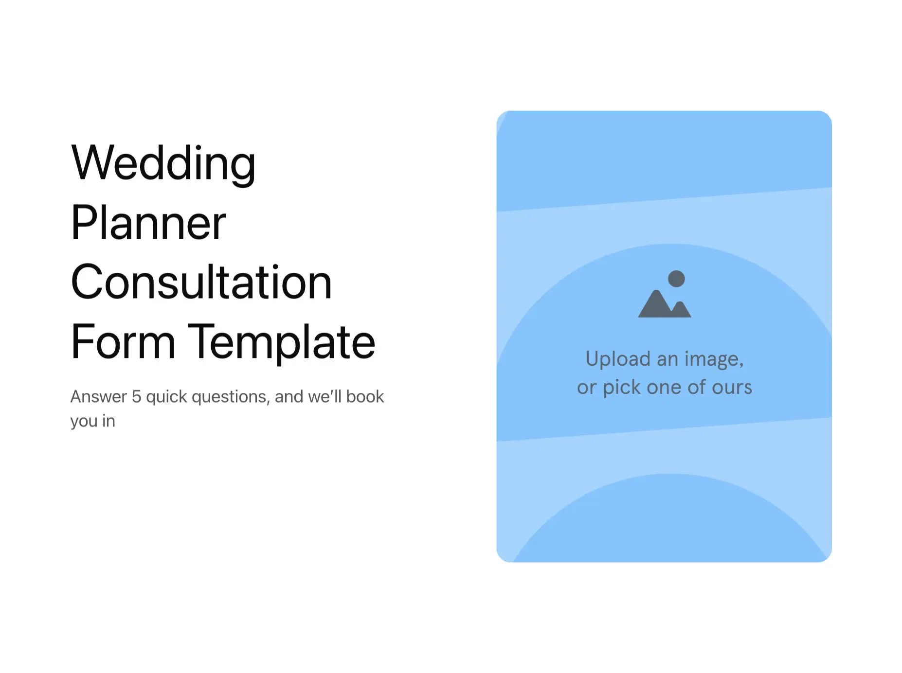 Wedding Planner Consultation Form Template Hero