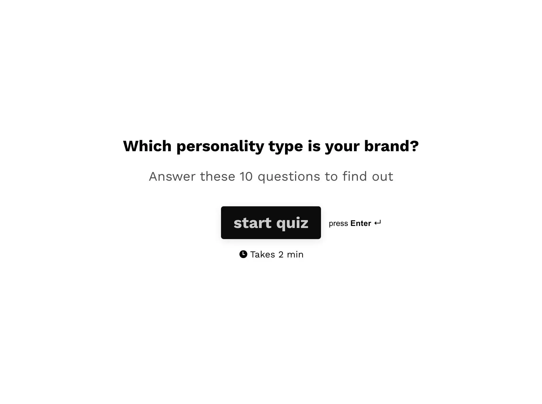 Brand Personality Quiz Template Hero