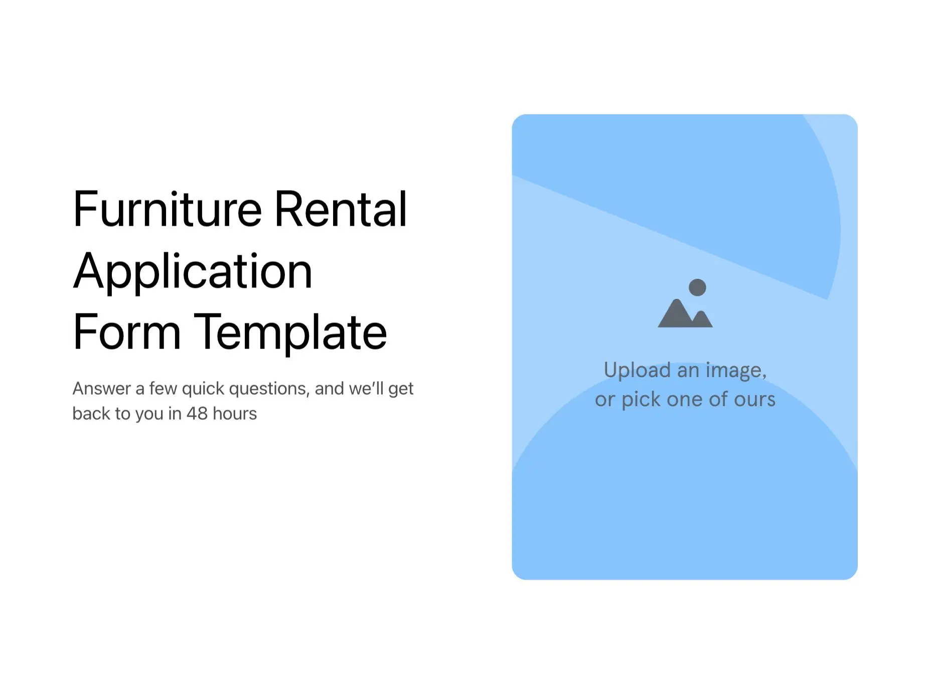 Furniture Rental Application Form Template Hero