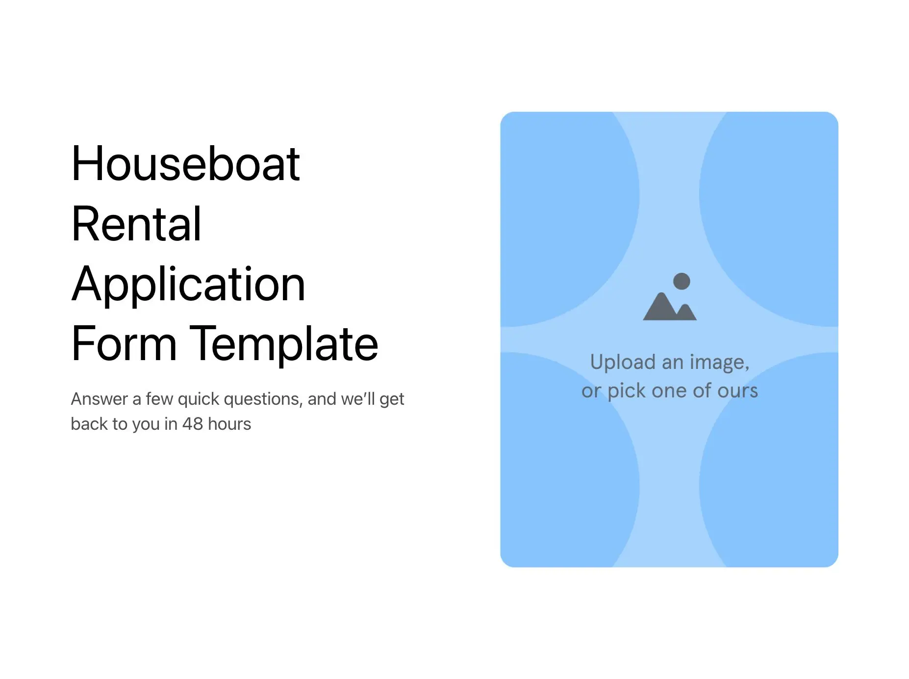Houseboat Rental Application Form Template Hero