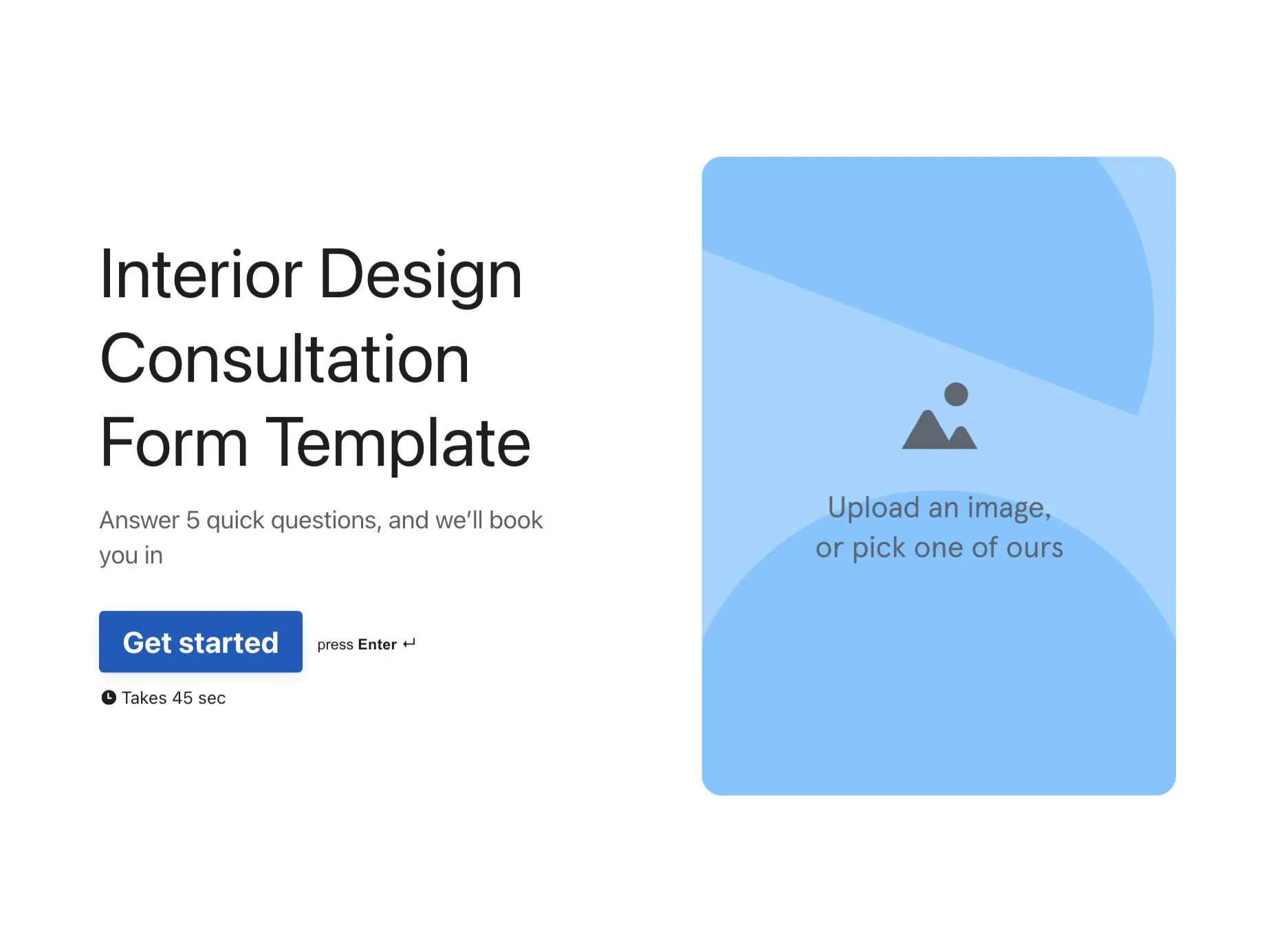 Interior Design Consultation Form Template Hero