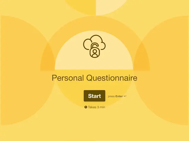 Personal questionnaire template Hero