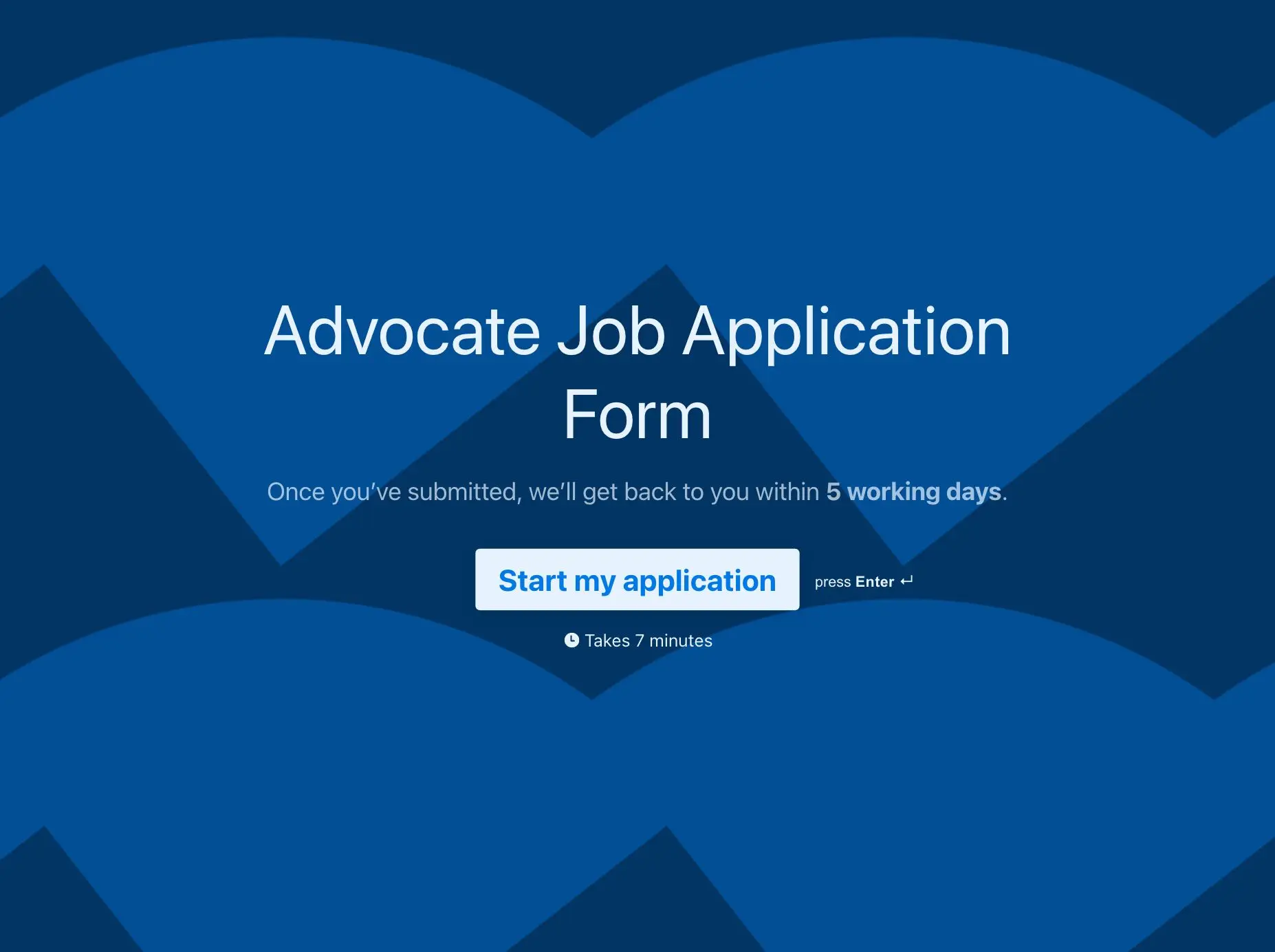 Advocate Job Application Form Template Hero