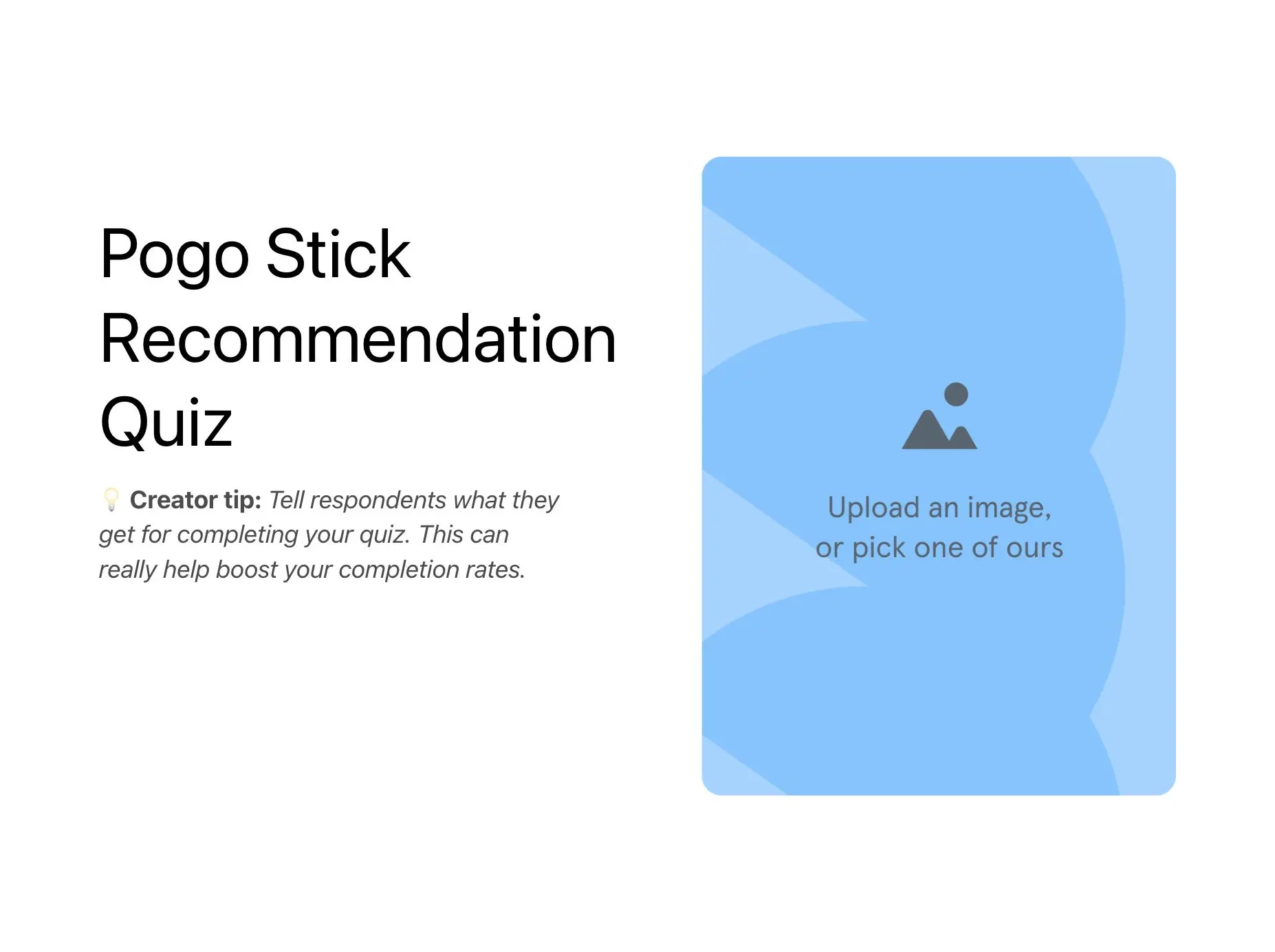 Pogo Stick Recommendation Quiz Template Hero