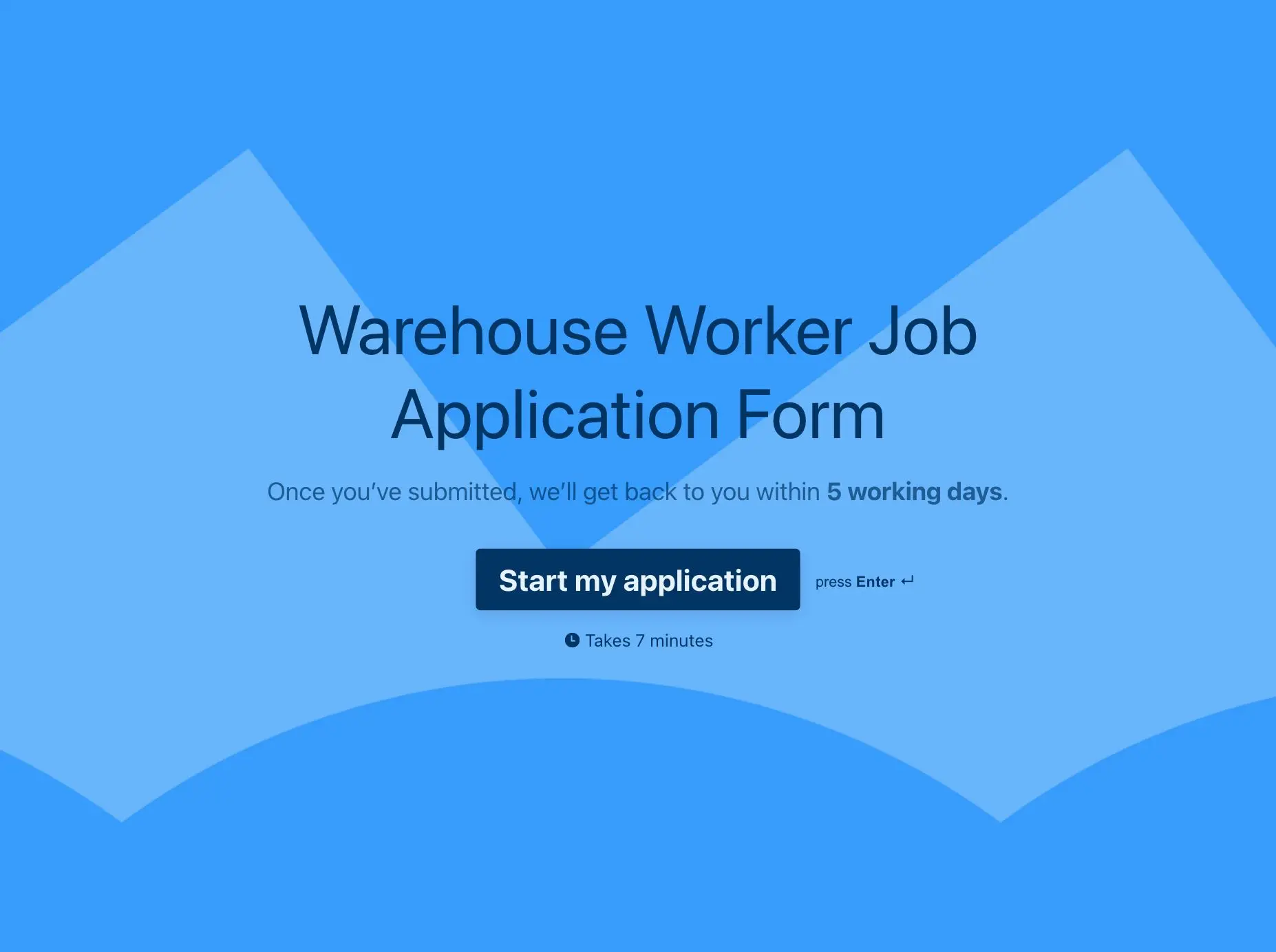 Warehouse Worker Job Application Form Template Hero