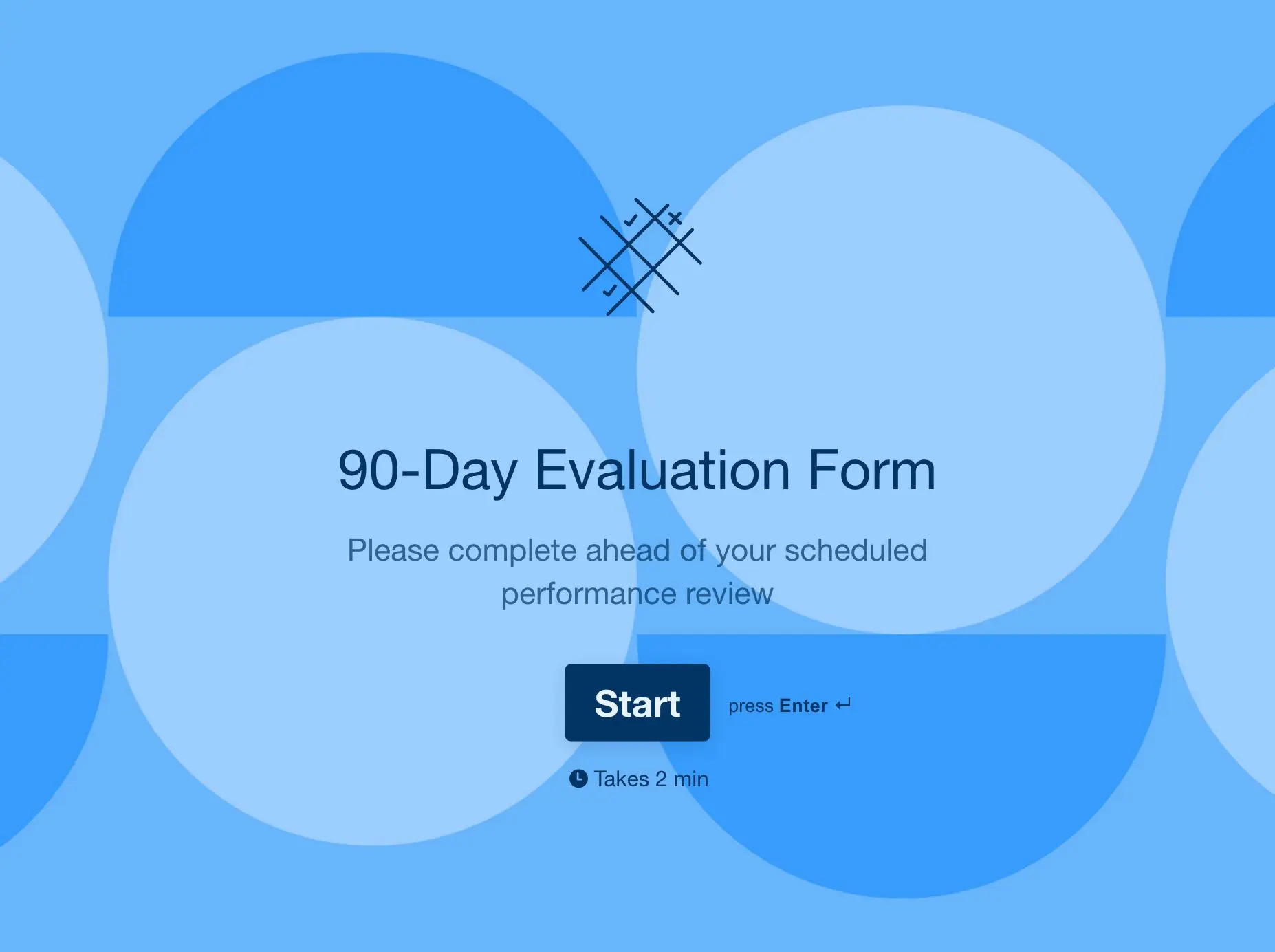 90-Day Evaluation Form Template Hero