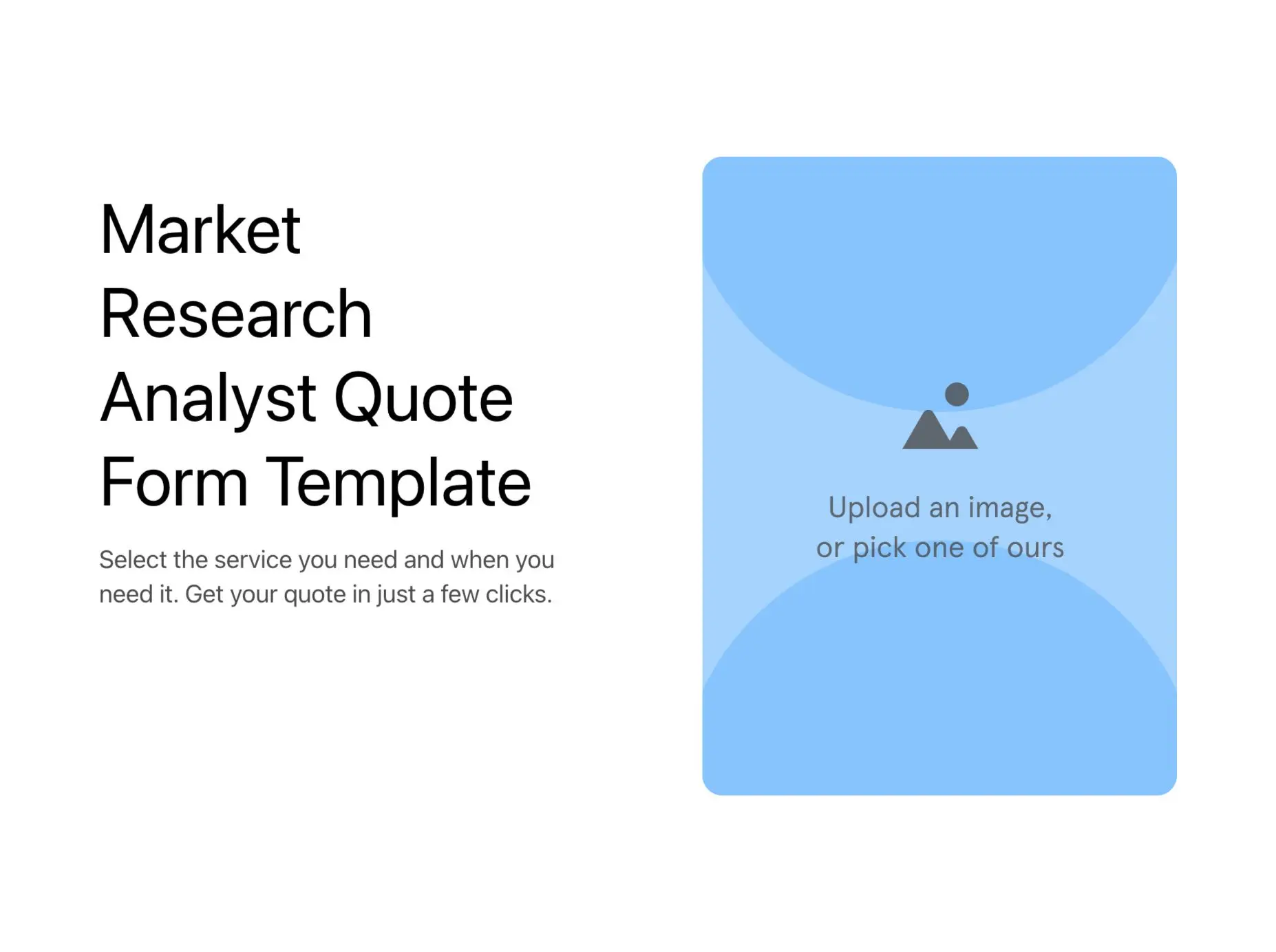 Market Research Analyst Quote Form Template Hero