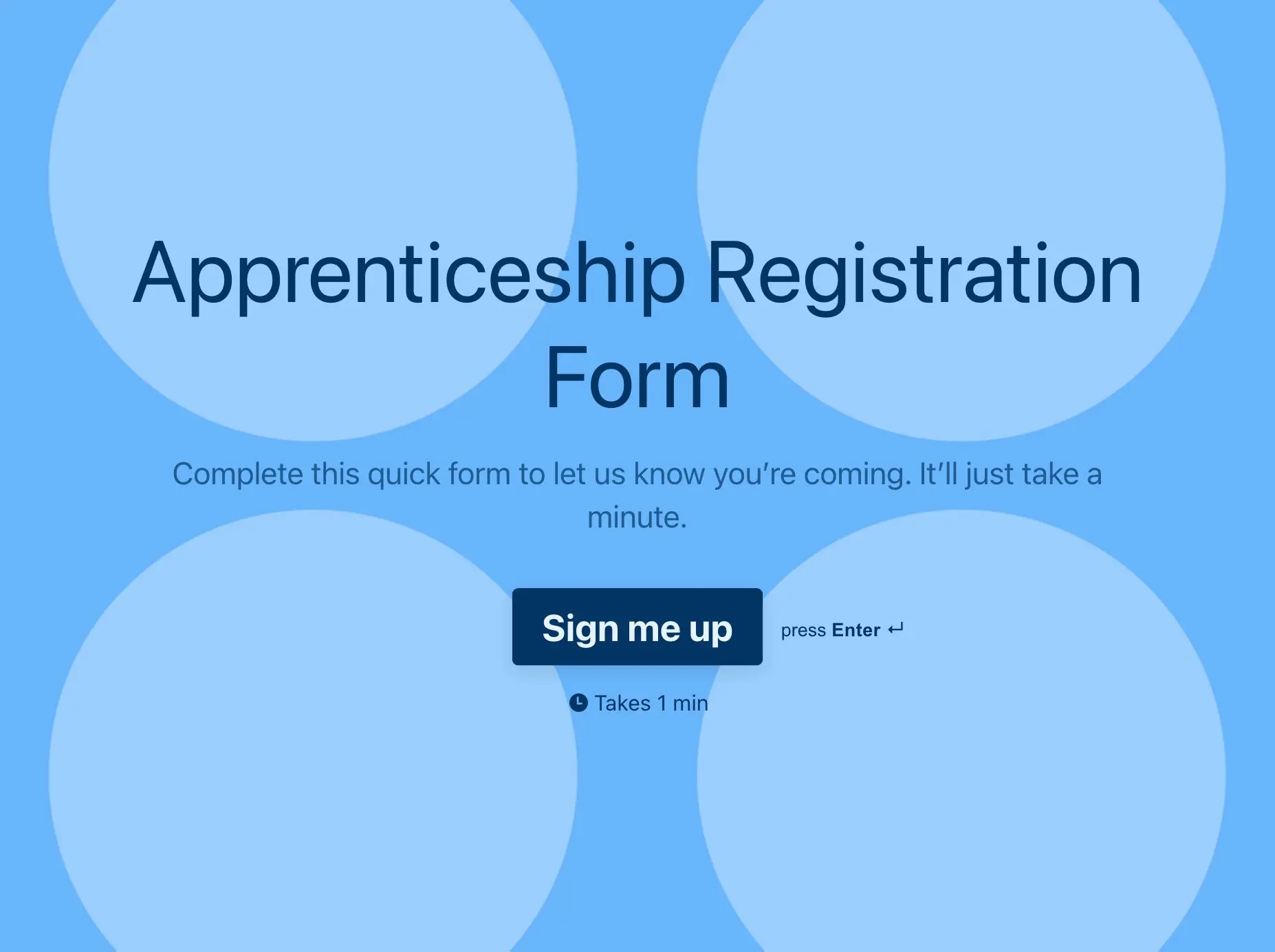 Apprenticeship Registration Form Template Hero