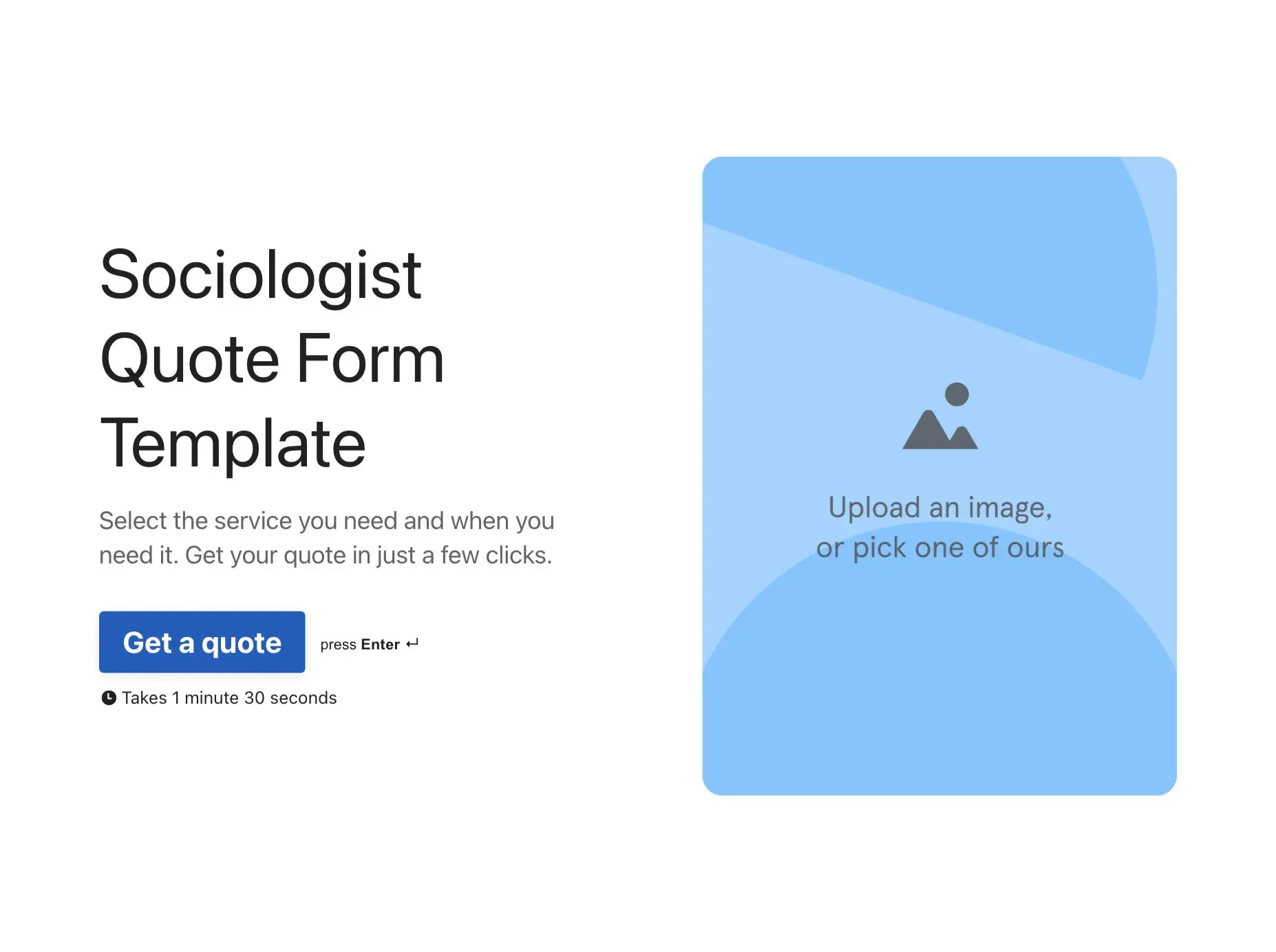 Sociologist Quote Form Template Hero