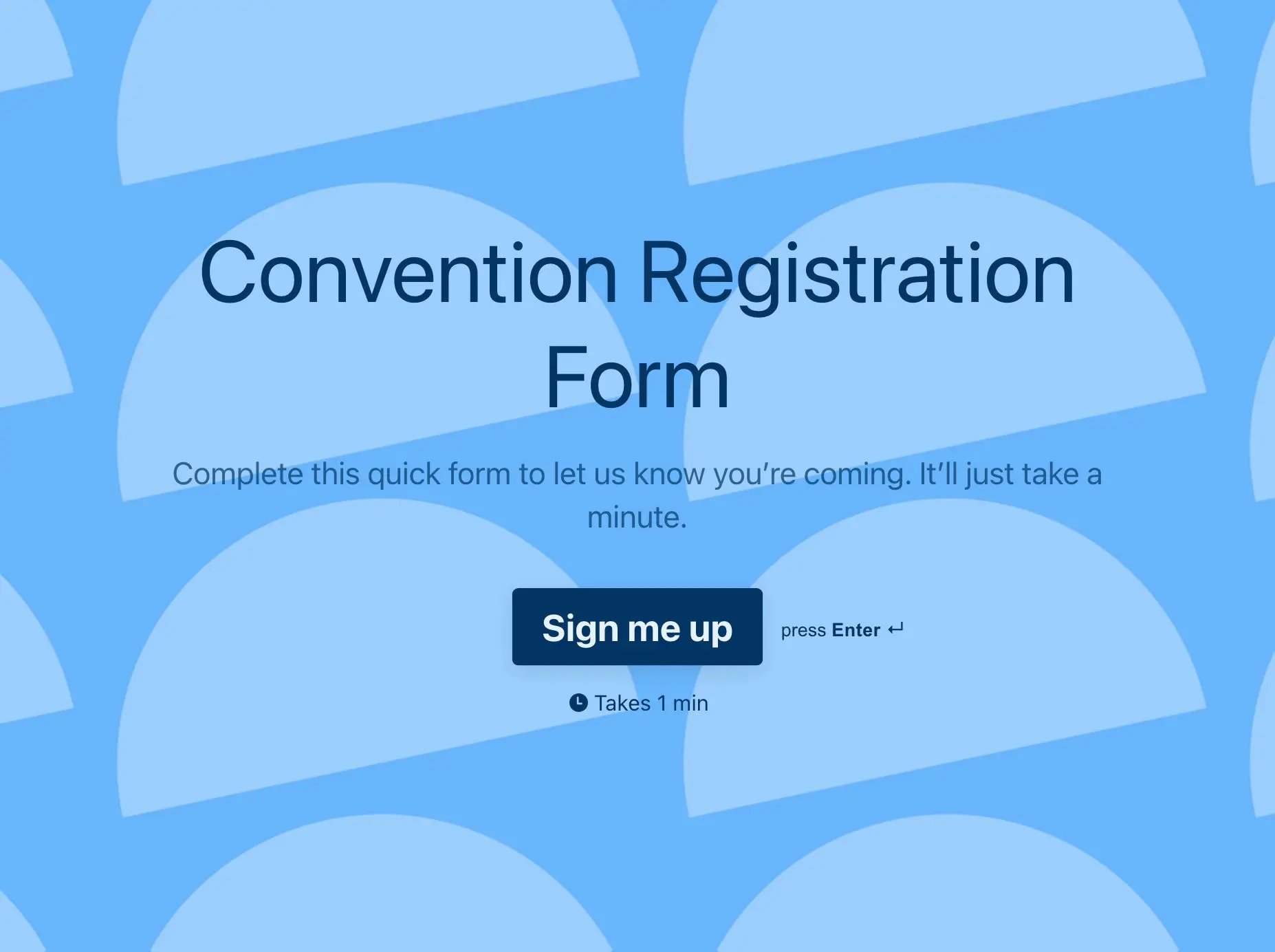 Convention Registration Form Template Hero