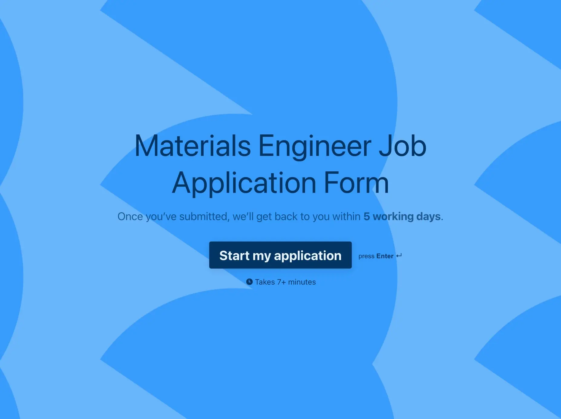 Materials Engineer Job Application Form Template Hero