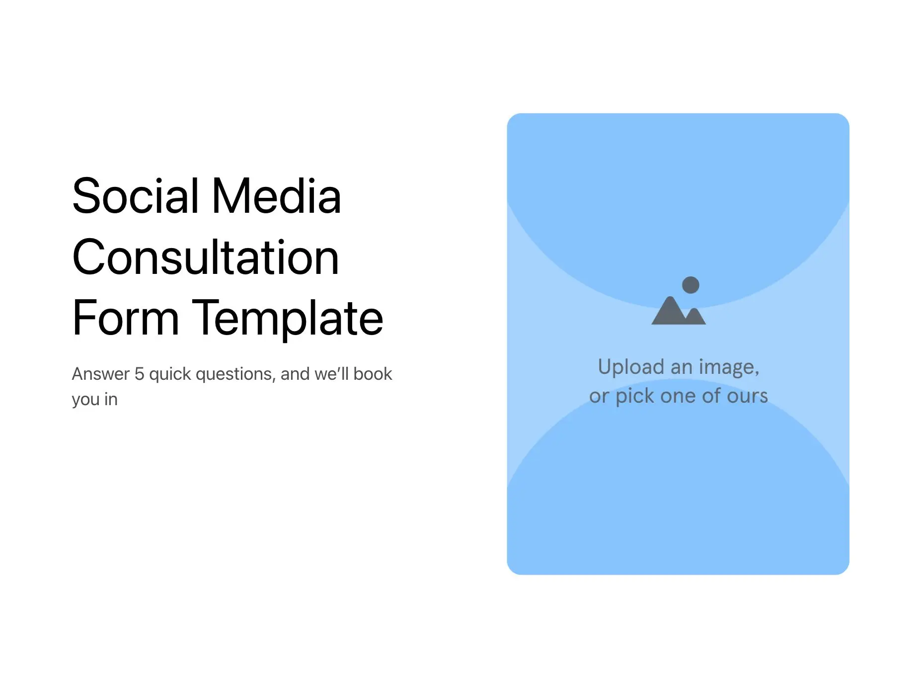 Social Media Consultation Form Template Hero