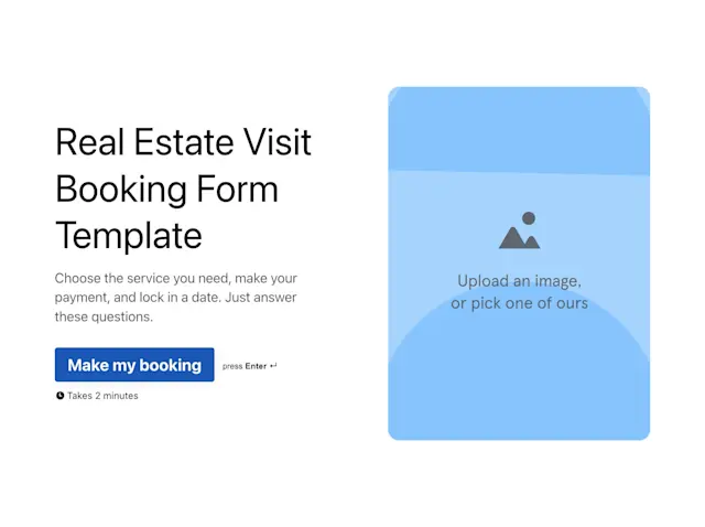 booking form format for real estate