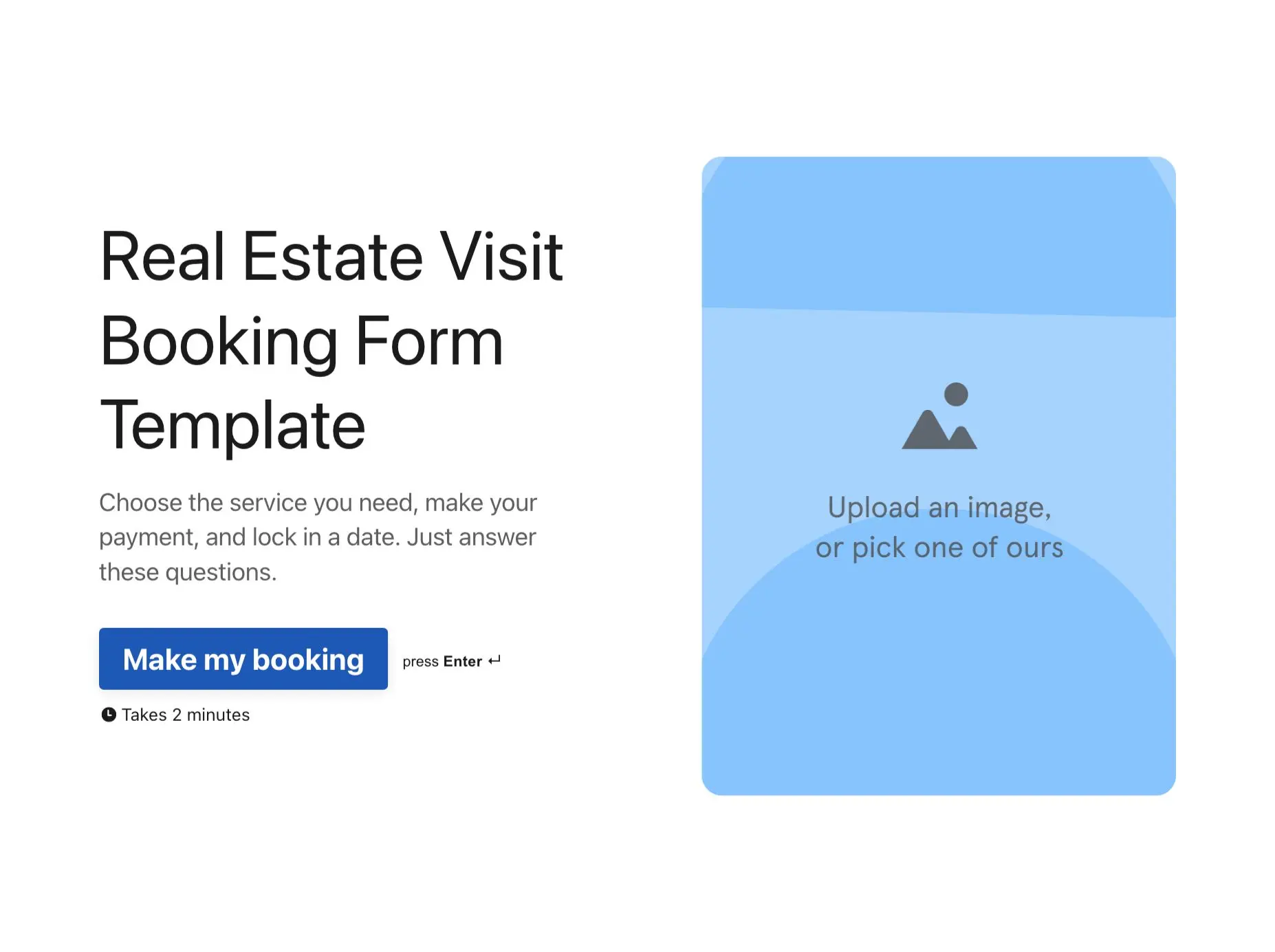 Real Estate Visit Booking Form Template Hero