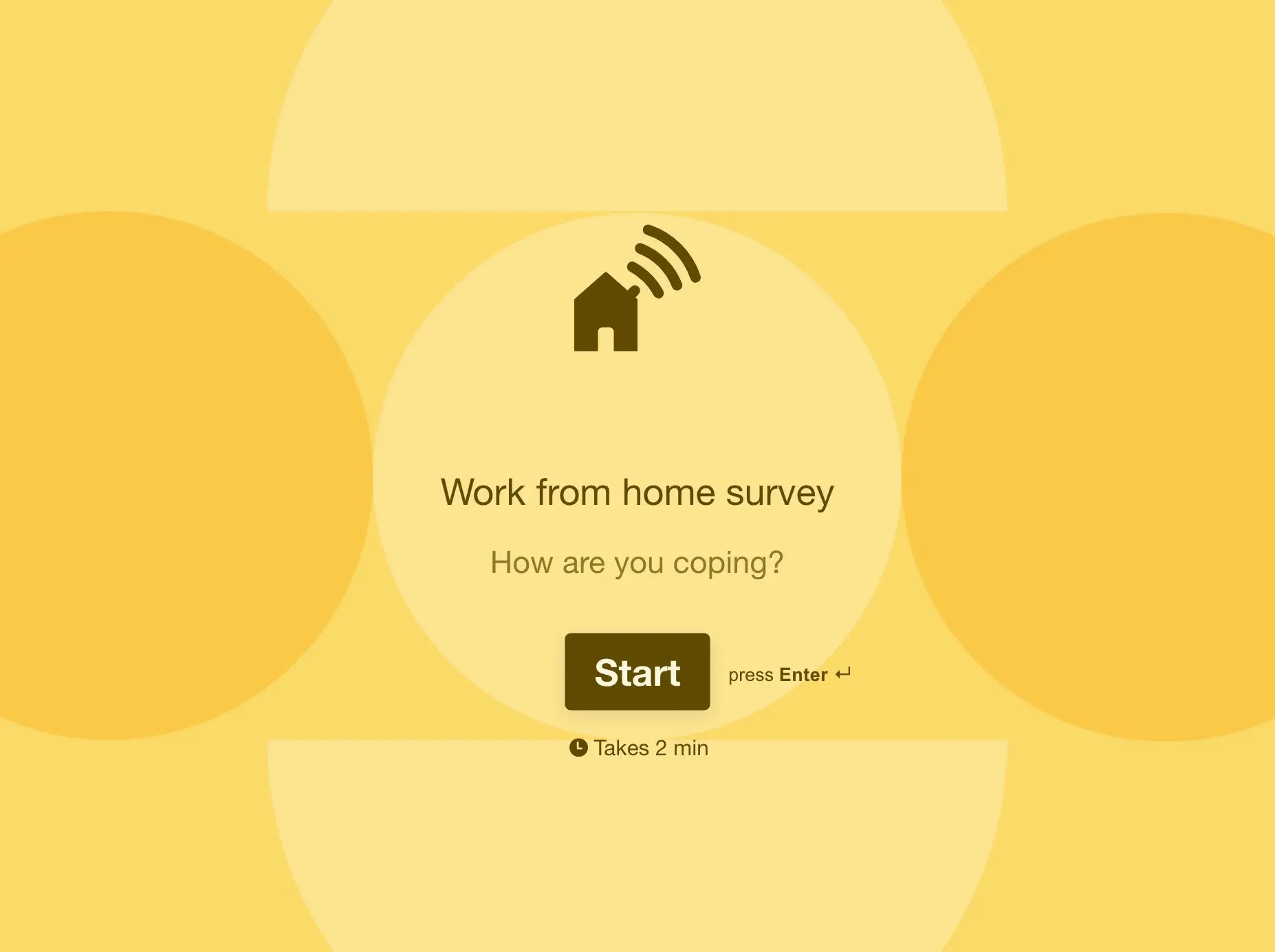 Work From Home Survey Template Hero