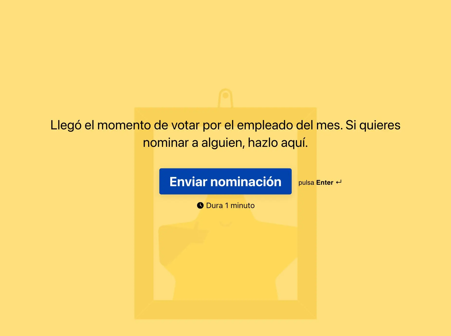 Plantilla de formulario de votación del empleado del mes Hero