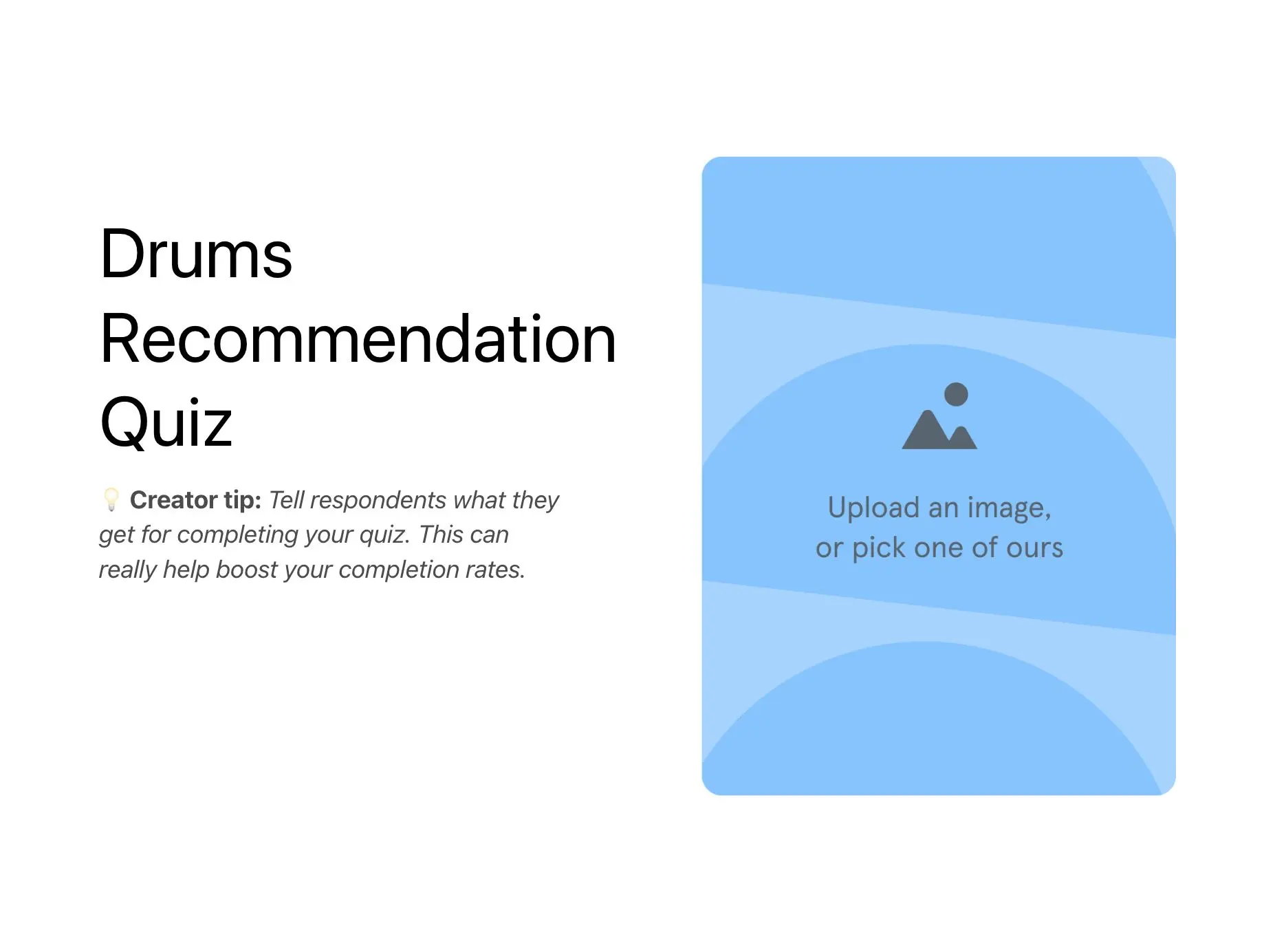 Drums Recommendation Quiz Template Hero