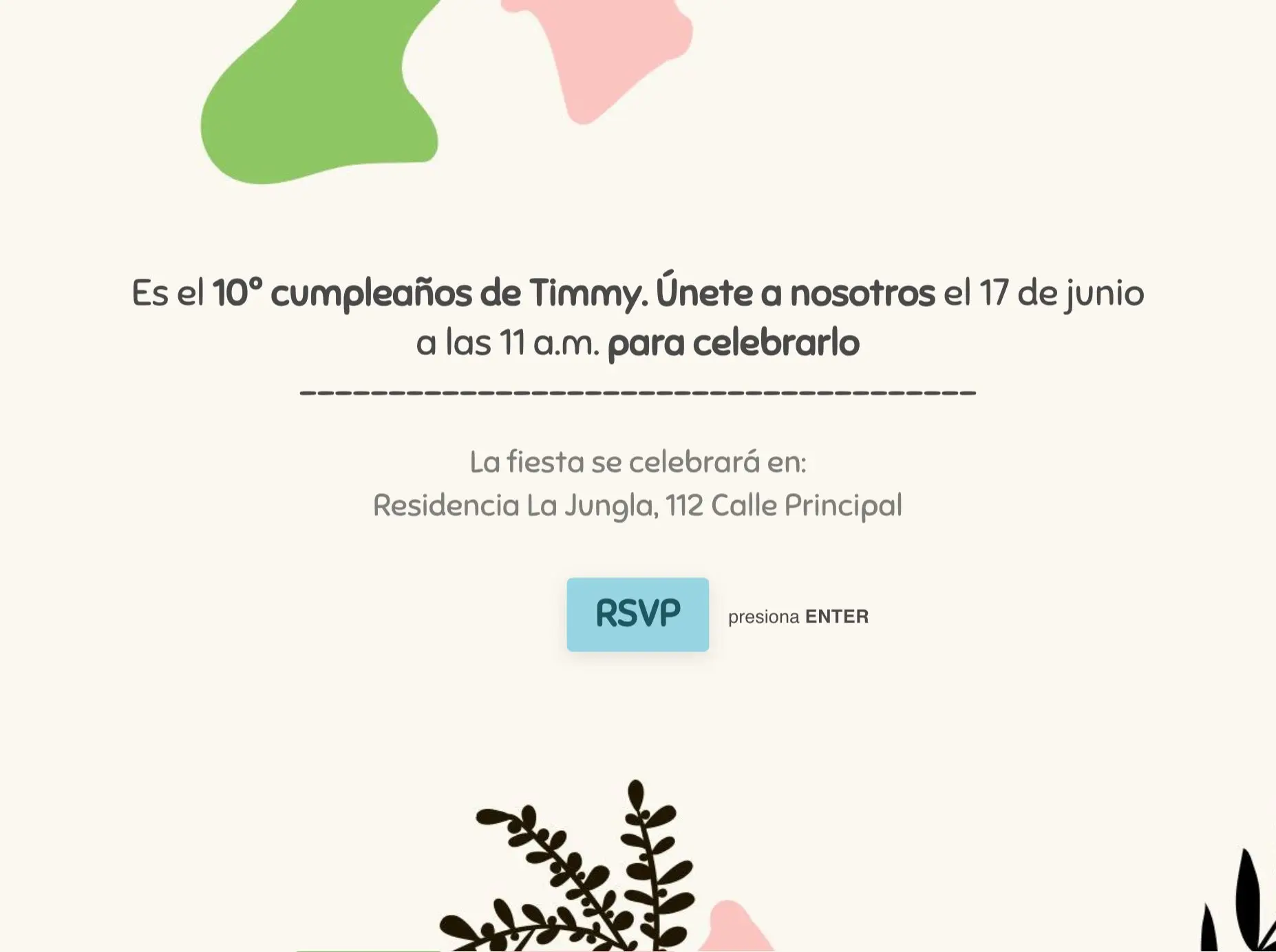 Plantilla para invitación a fiesta Hero