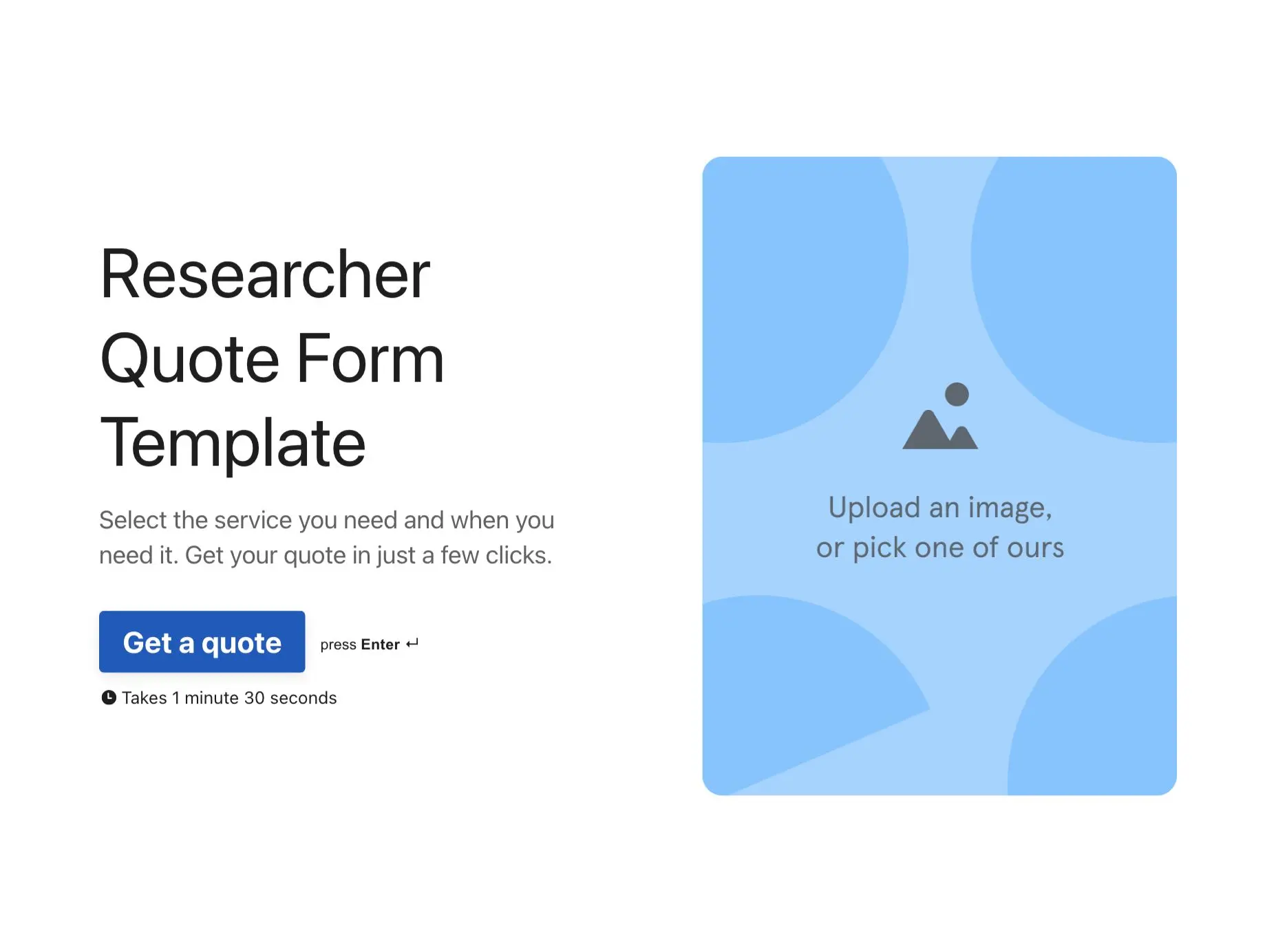 Researcher Quote Form Template Hero