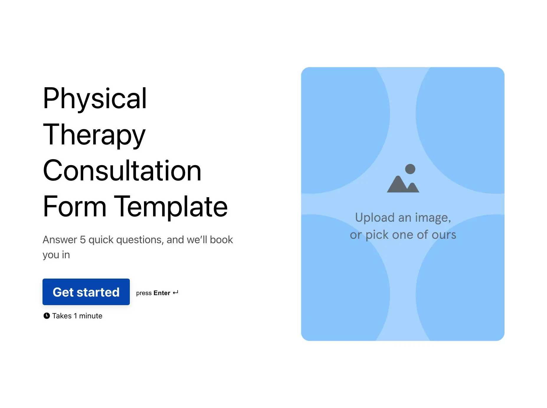 Physical Therapy Consultation Form Template Hero