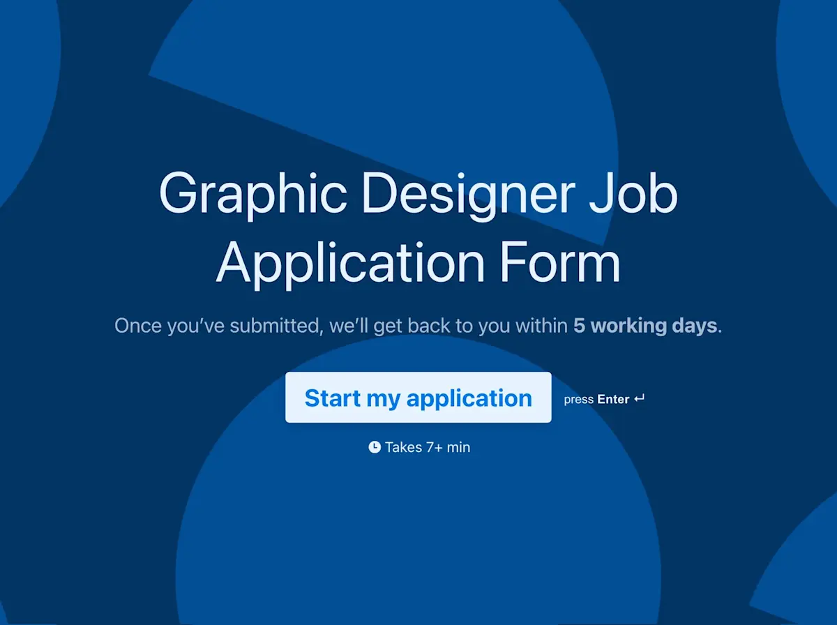 Graphic Designer Job Application Form Template