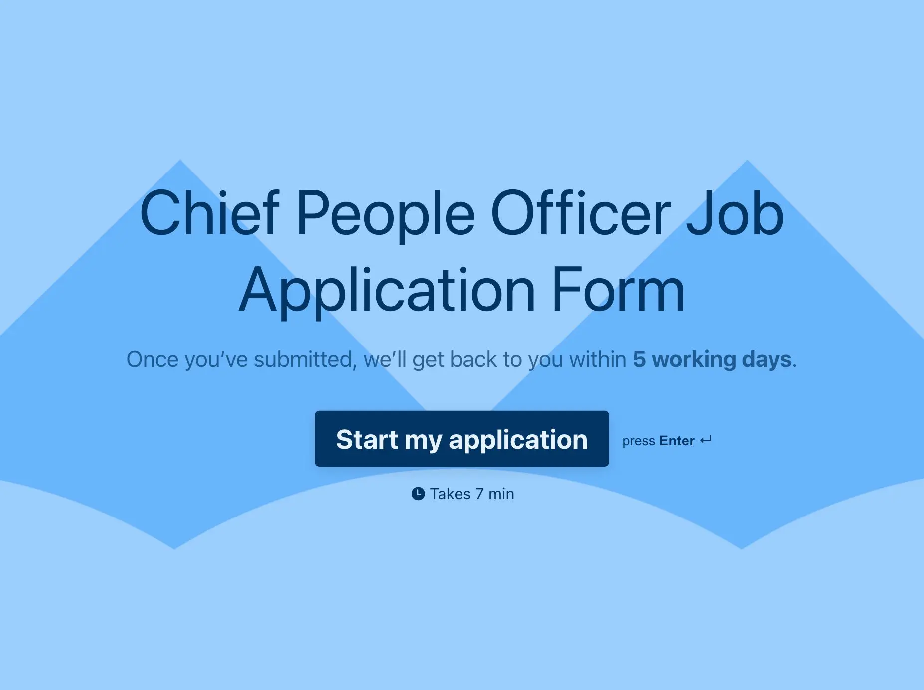 Chief People Officer Job Application Form Template Hero