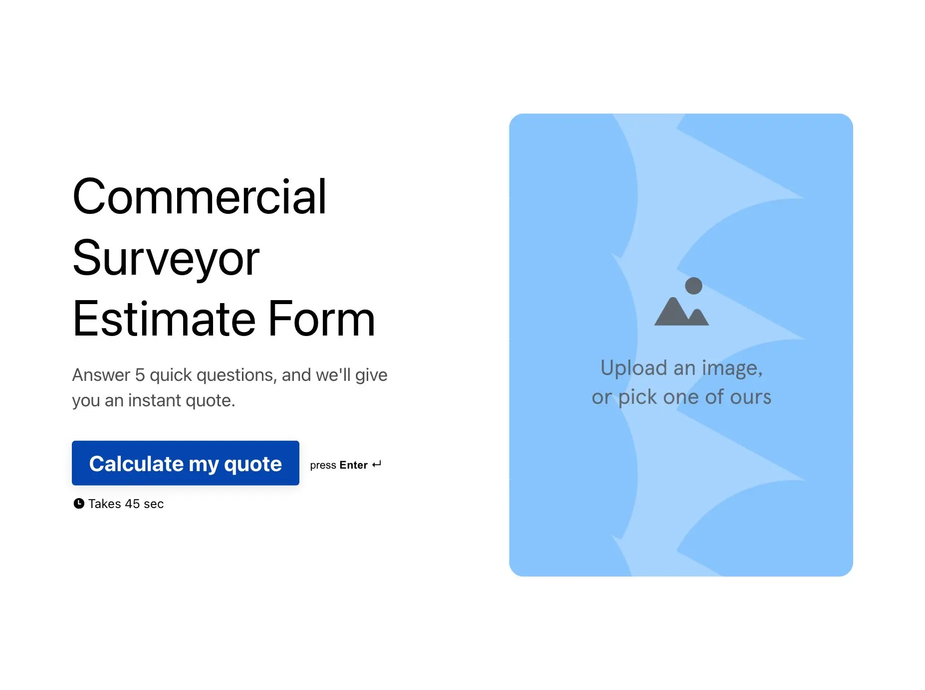 Commercial Surveyor Estimate Form Template Hero