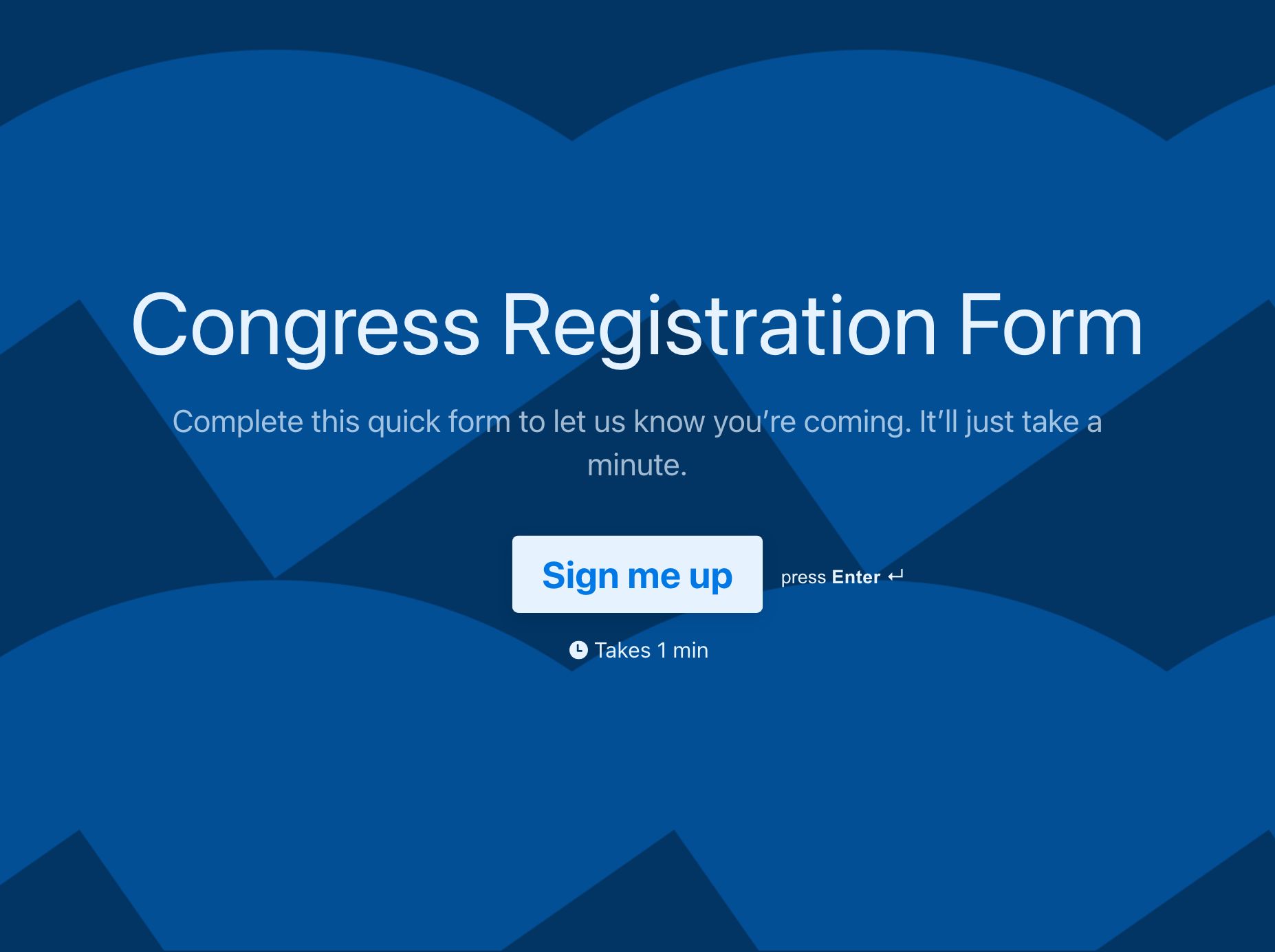 Congress Registration Form Template