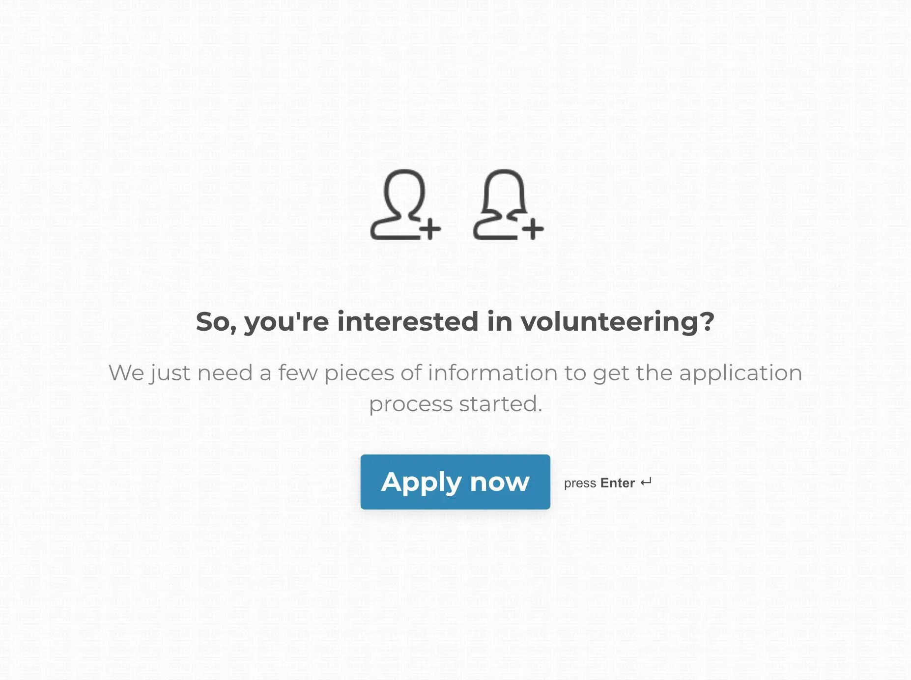 Volunteer Application Form Template Hero