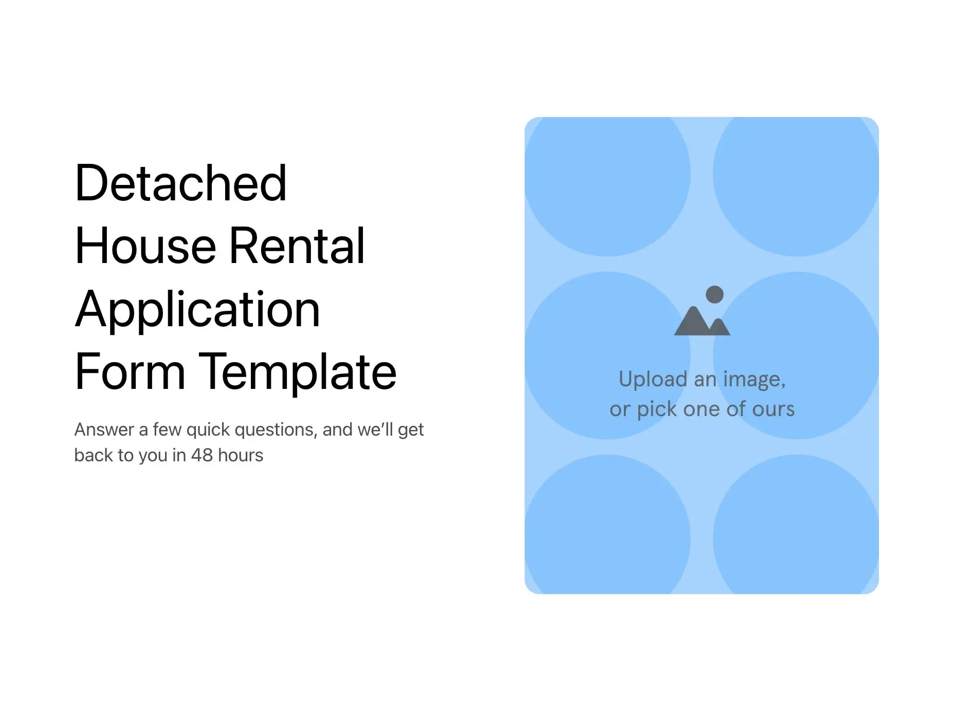 Detached House Rental Application Form Template Hero