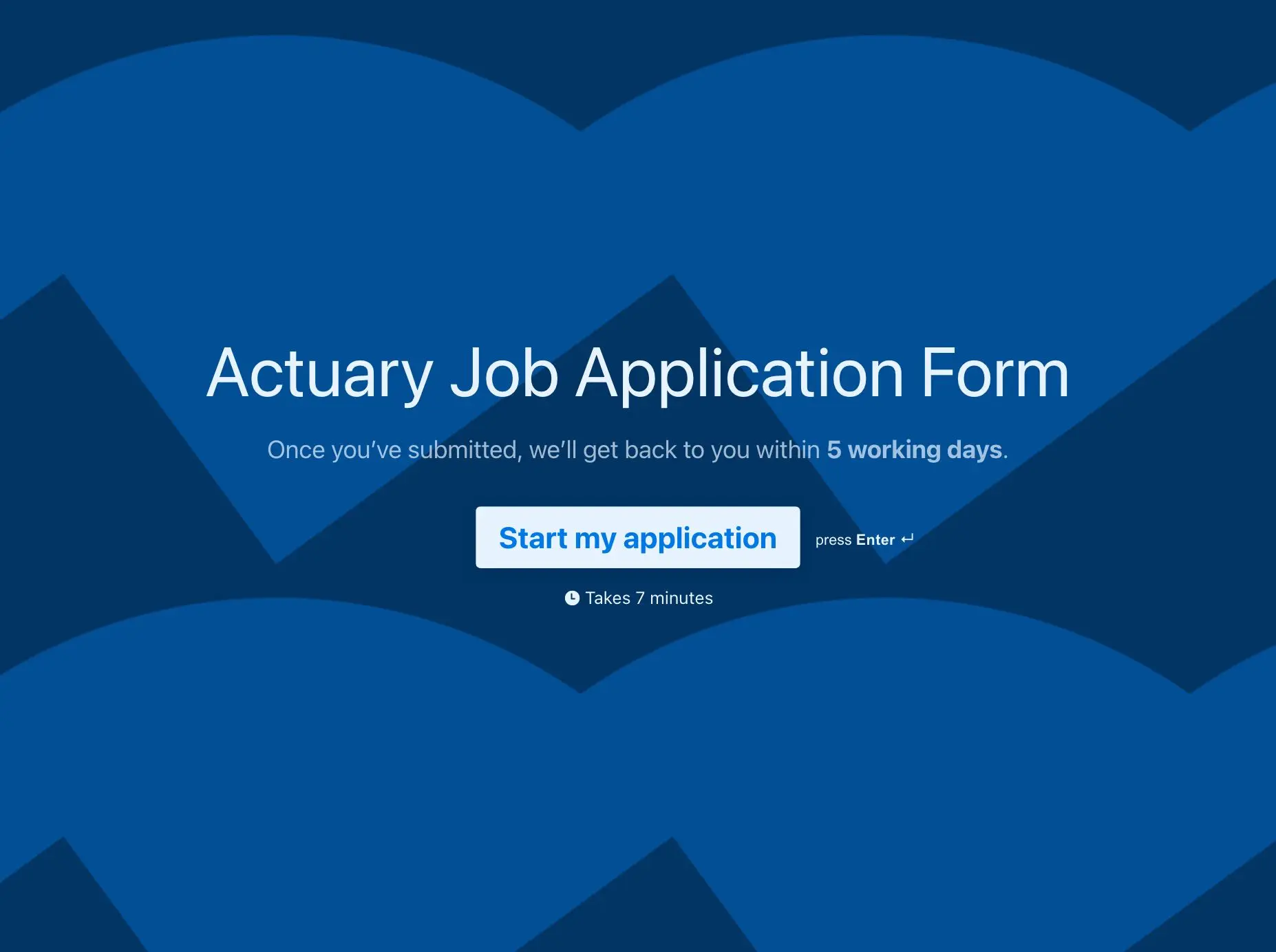 Actuary Job Application Form Template Hero
