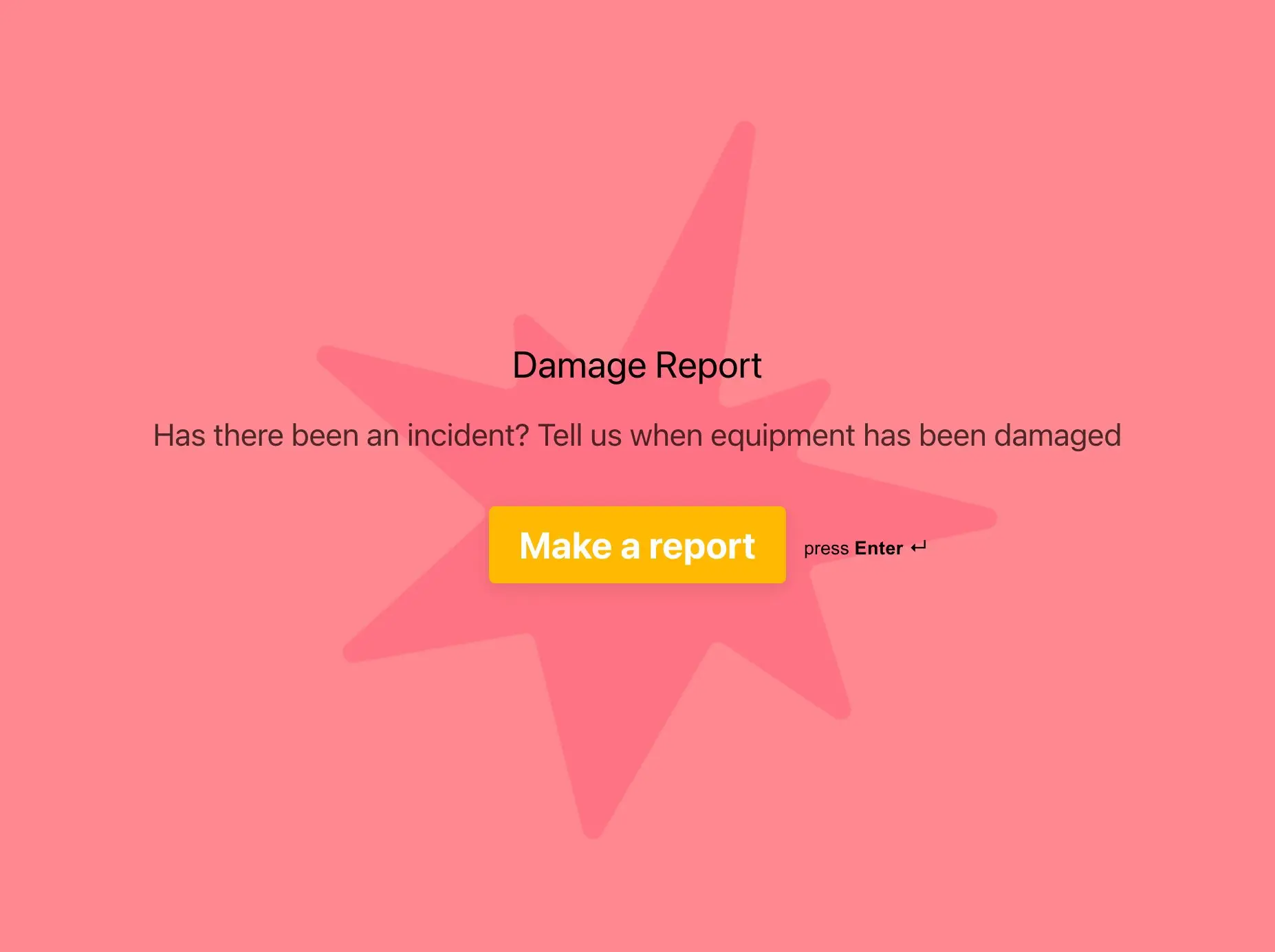 Damage report form Template Hero